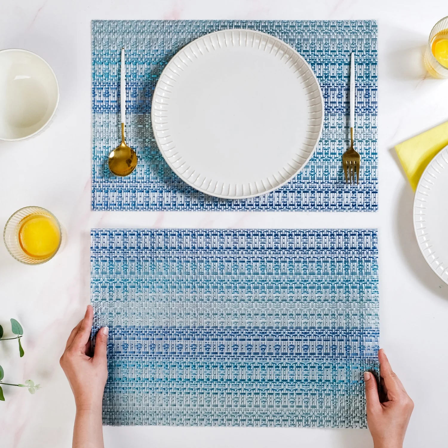 Set Of 6 Ocean Hue Table Mats - Image 3