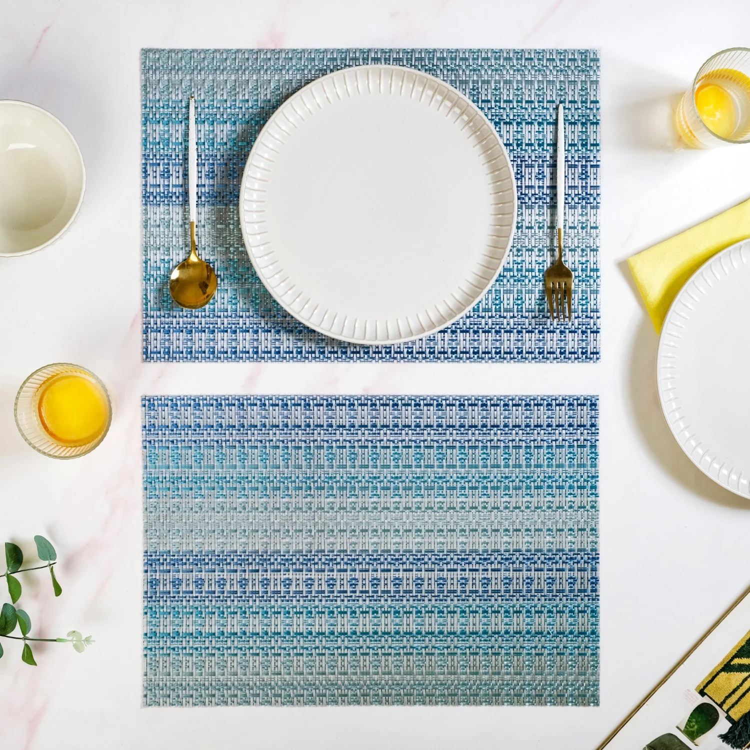 Set Of 6 Ocean Hue Table Mats - Image 7