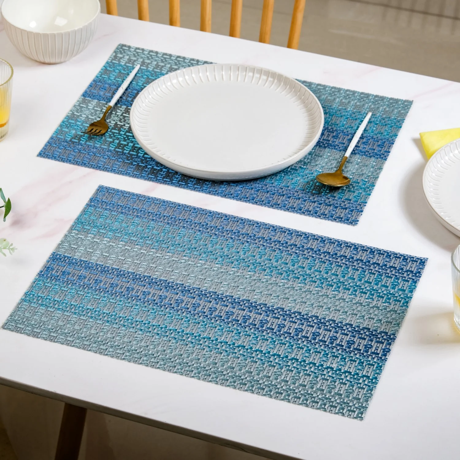 Set Of 6 Ocean Hue Table Mats - Image 8