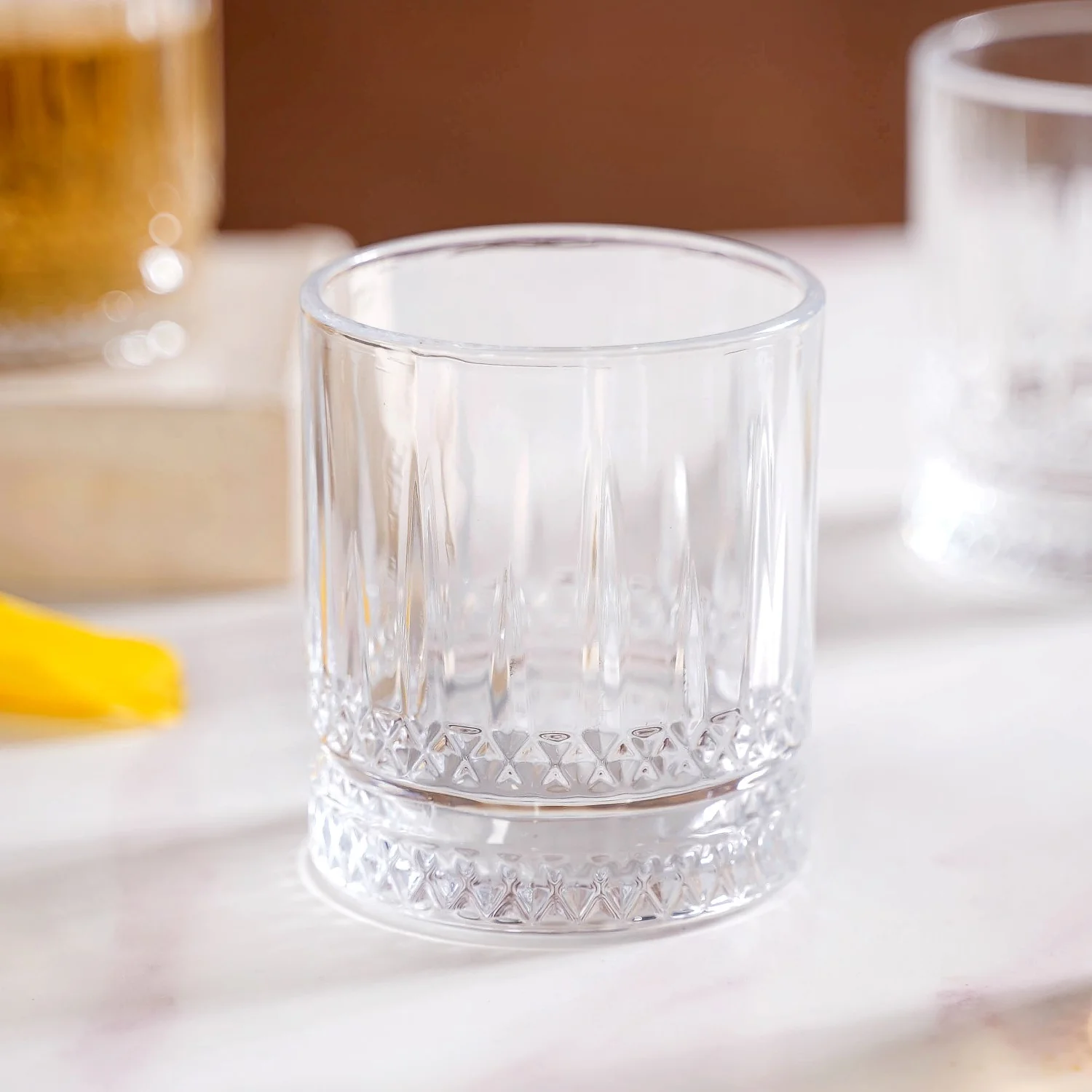 Set Of 6 Premium Ribbed Whiskey Glasses 220ml - Image 8
