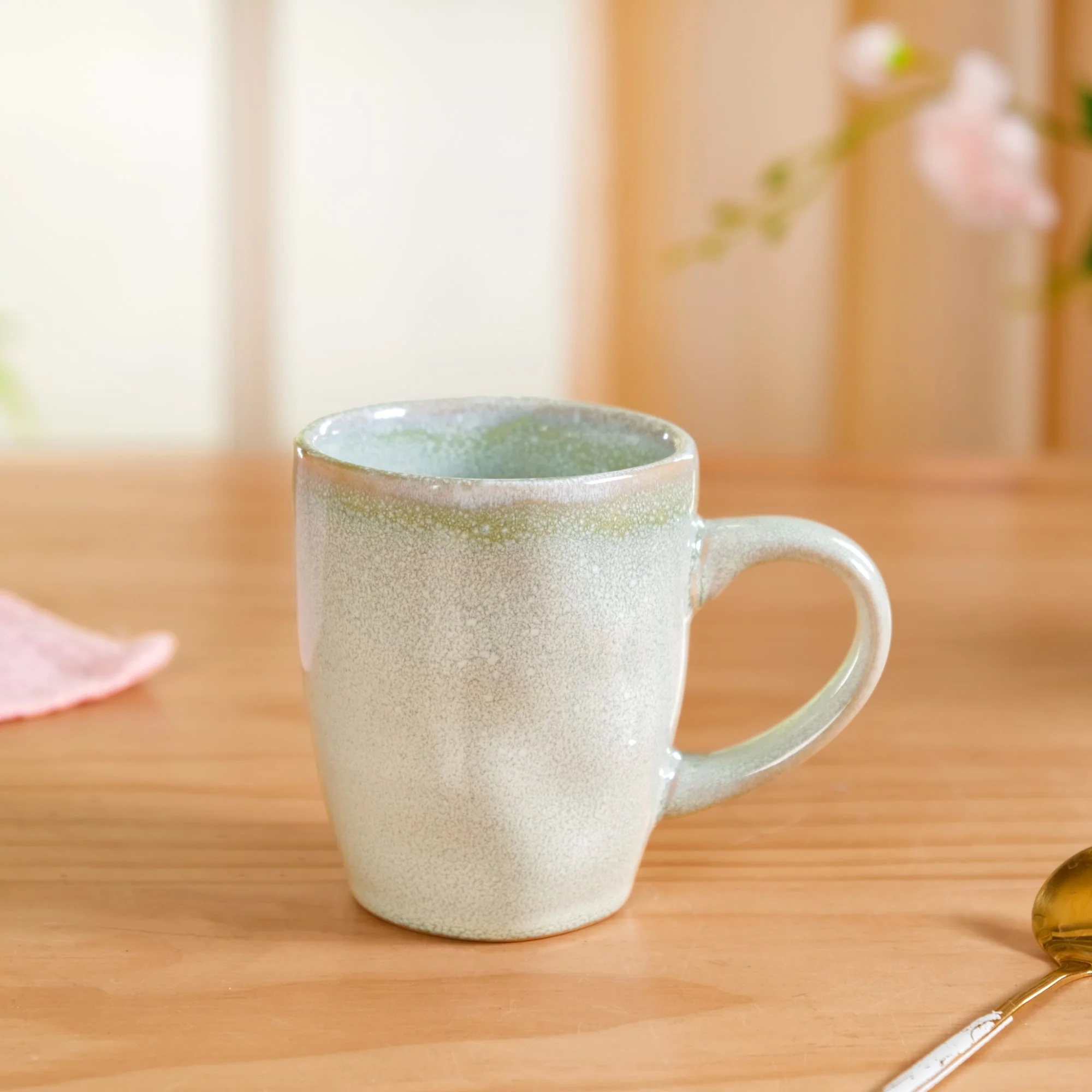 Set Of 6 Sera Light Green Ceramic Coffee Mug 250ml - Image 3