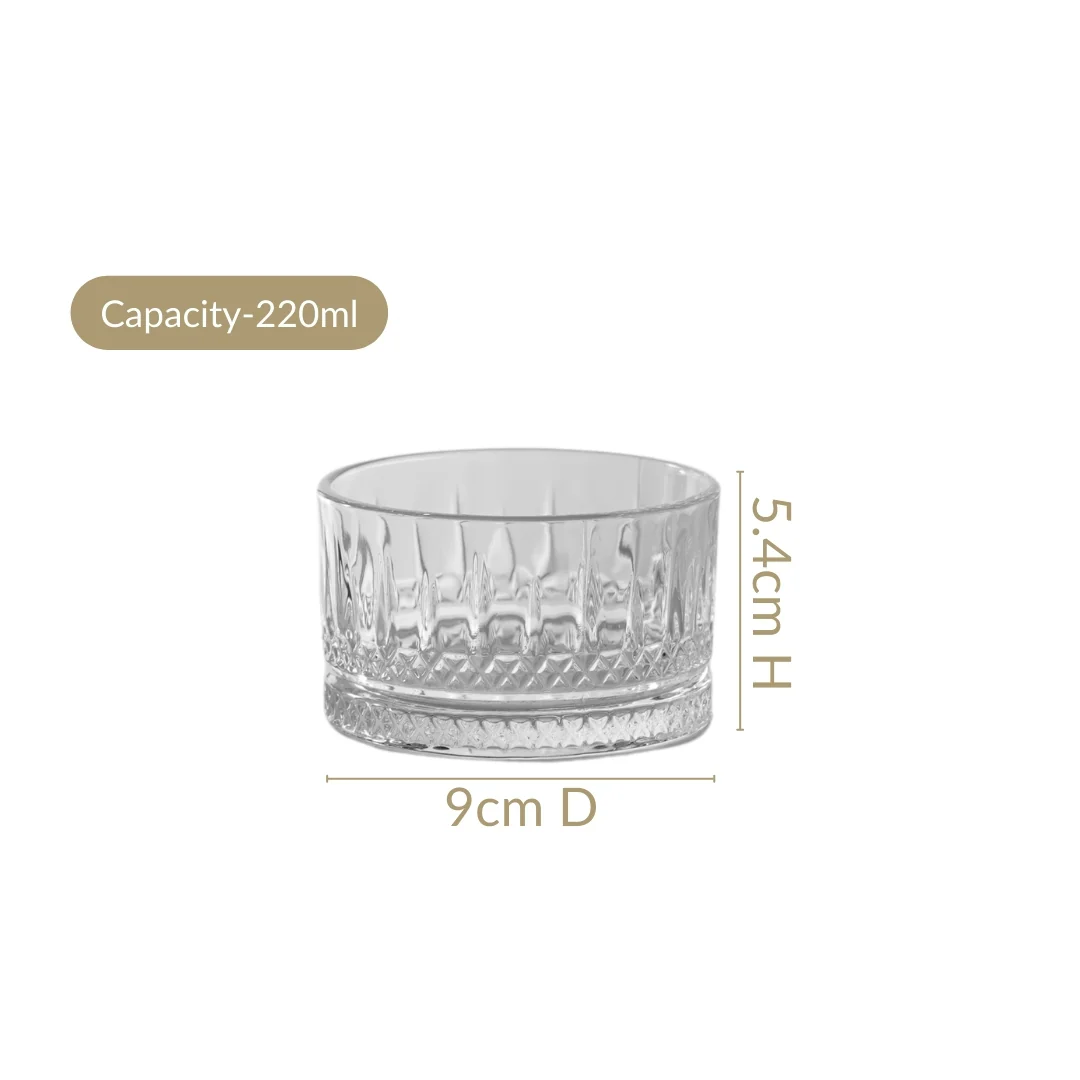 Set Of 6 Small Snack Bowls Glass 220ml - Image 4