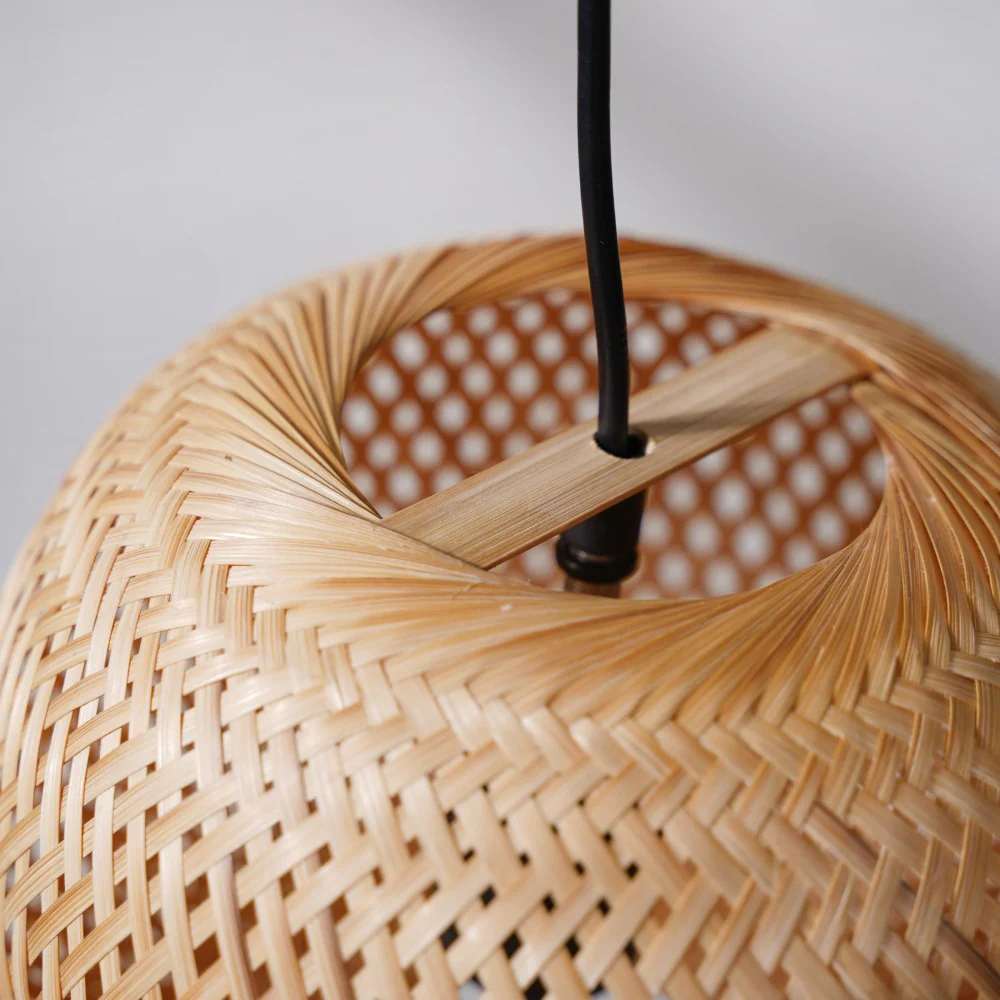 Shellac Bamboo Round Lampshade 7.5 Inch - Image 7