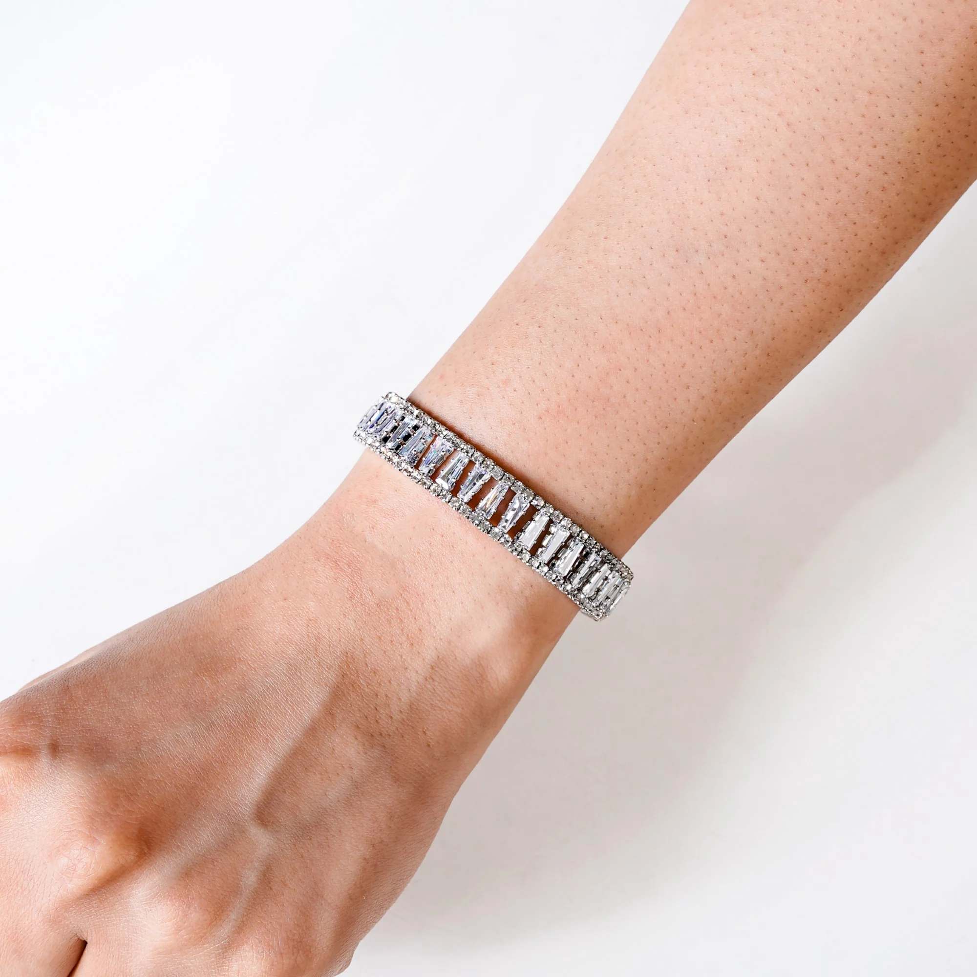 Shimmers In Silver Cuff Bracelet - Image 2