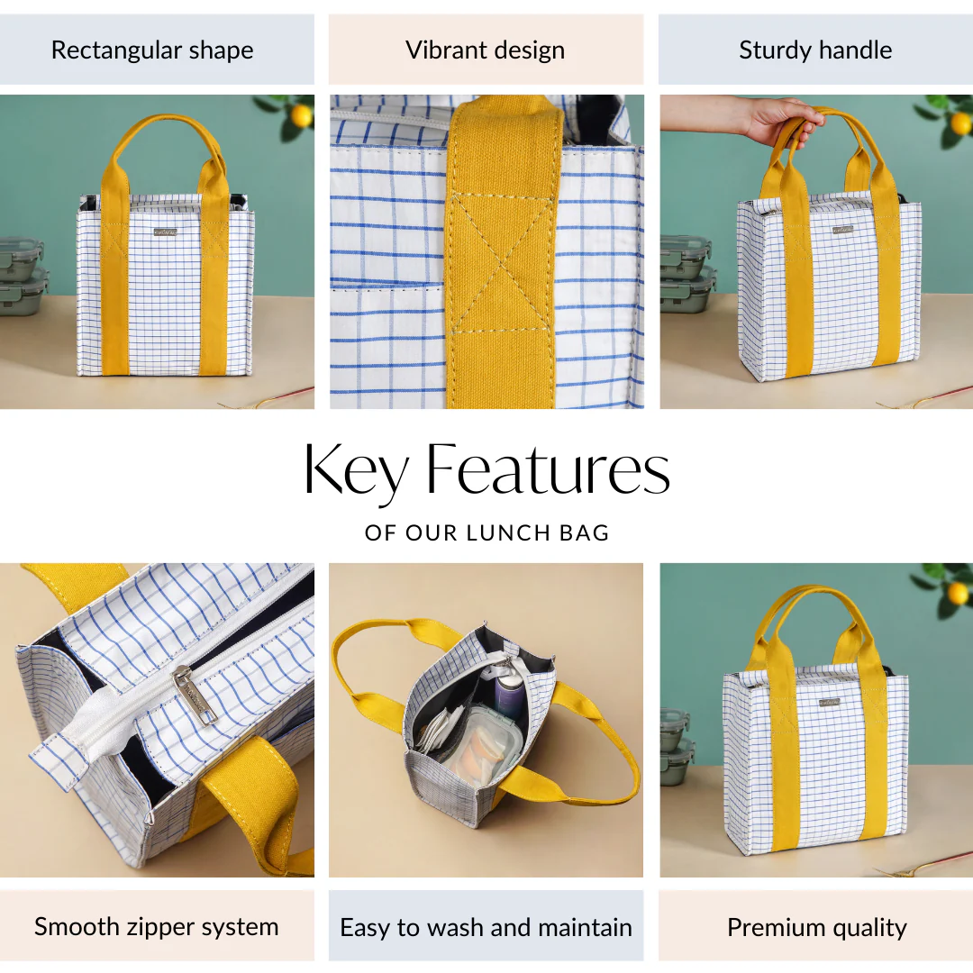 Shiro Checkered Lunch Bag - Image 5