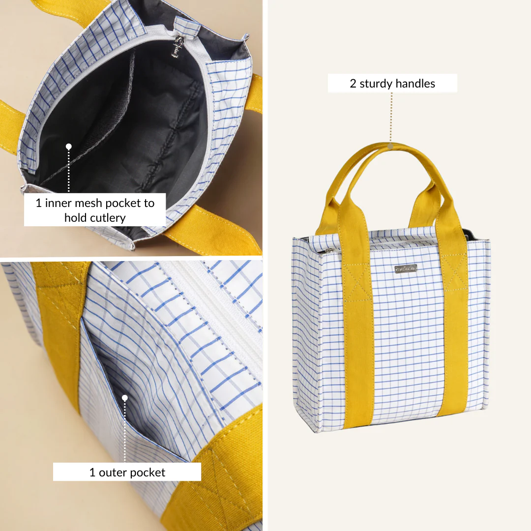 Shiro Checkered Lunch Bag - Image 6