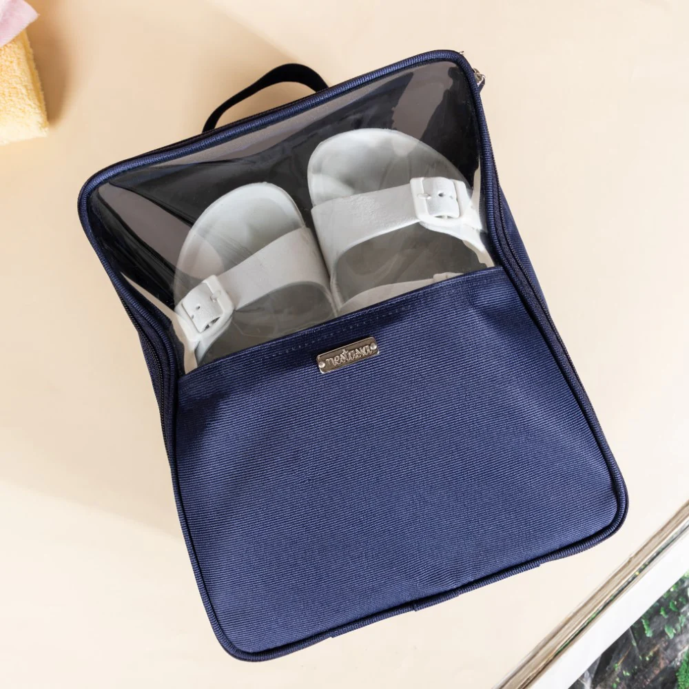 Shoe Bag Navy Blue 9x12 Inch Ultra Lightweight - Image 7