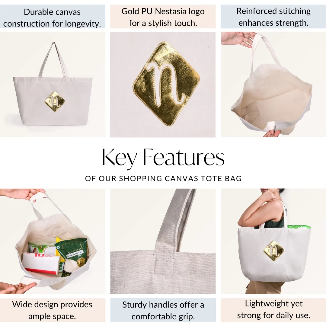 Shopping Canvas Tote Bag - Image 5