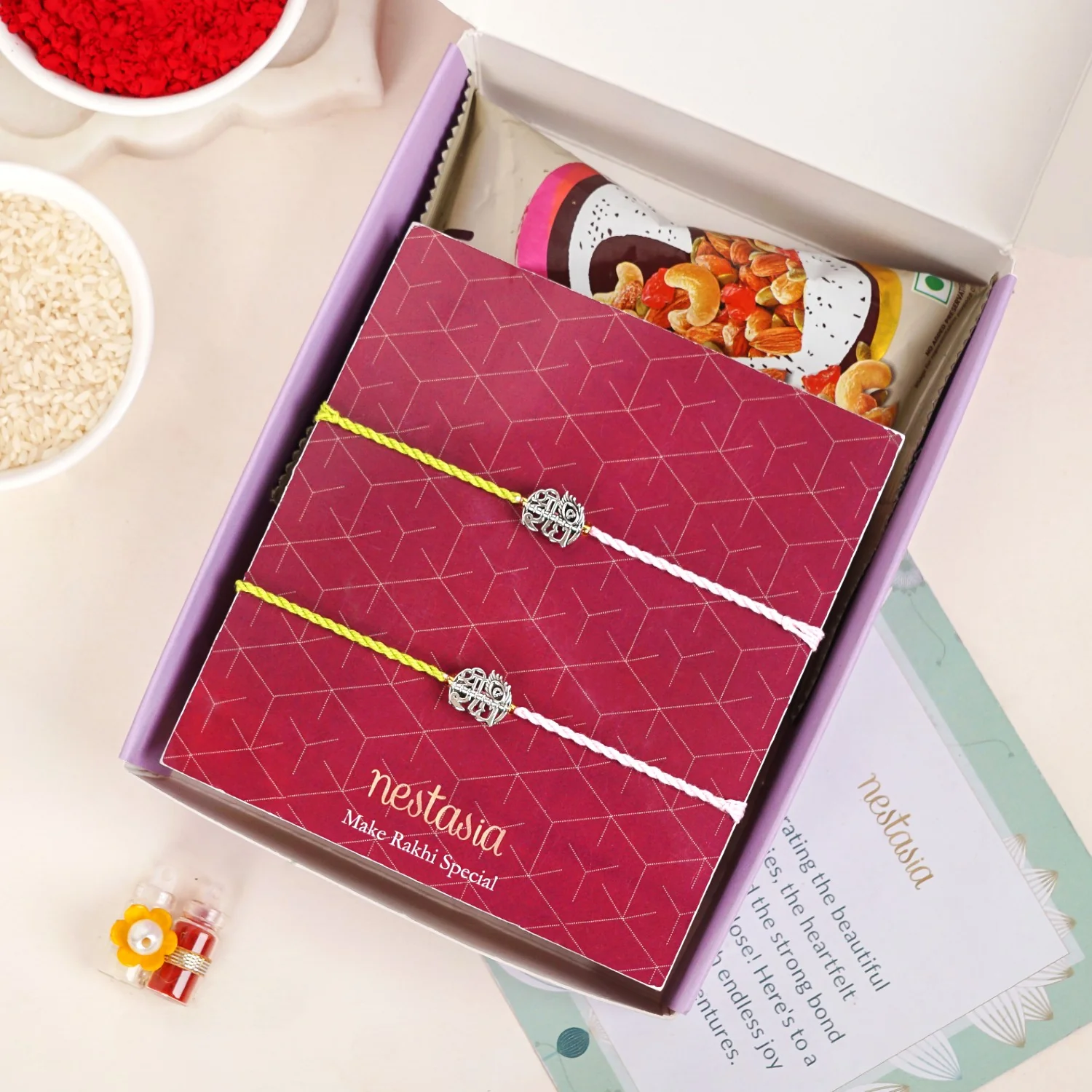 Shri Radha Rakhi Gift Set - Image 5