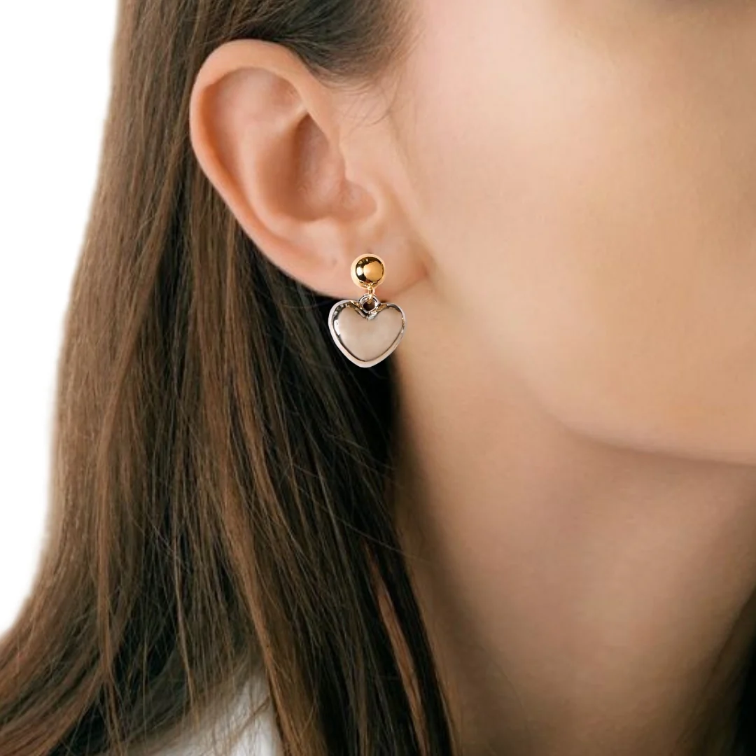 Silver And Gold Love Duo Dangler - Image 2