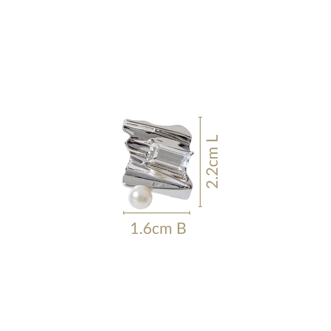 Silver Aura Abstract Stud - Image 3