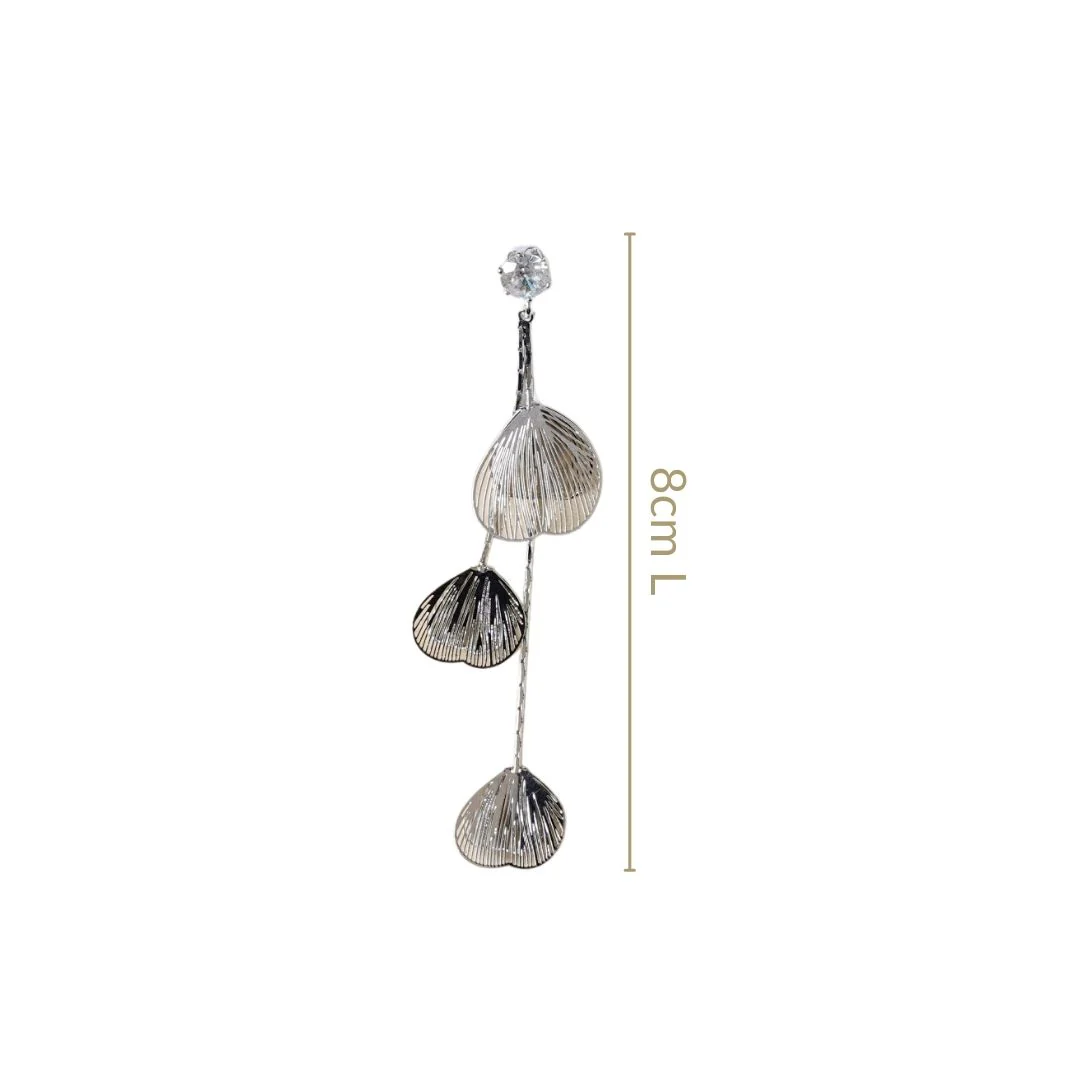 Silver Chain Tassel Earrings - Image 3