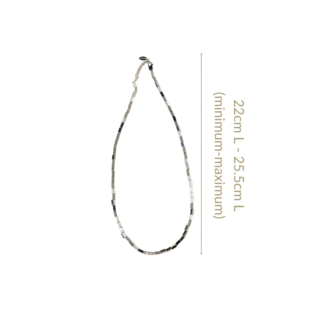 Silver Grid Necklace - Image 3
