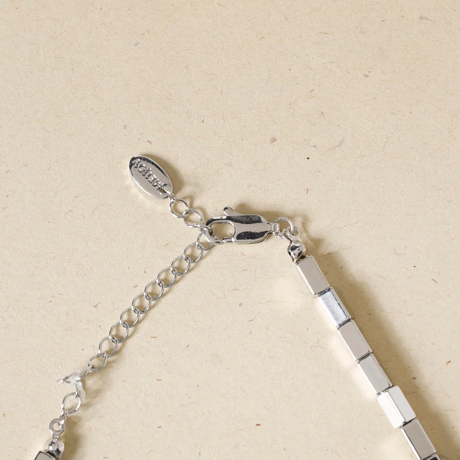 Silver Grid Necklace - Image 5