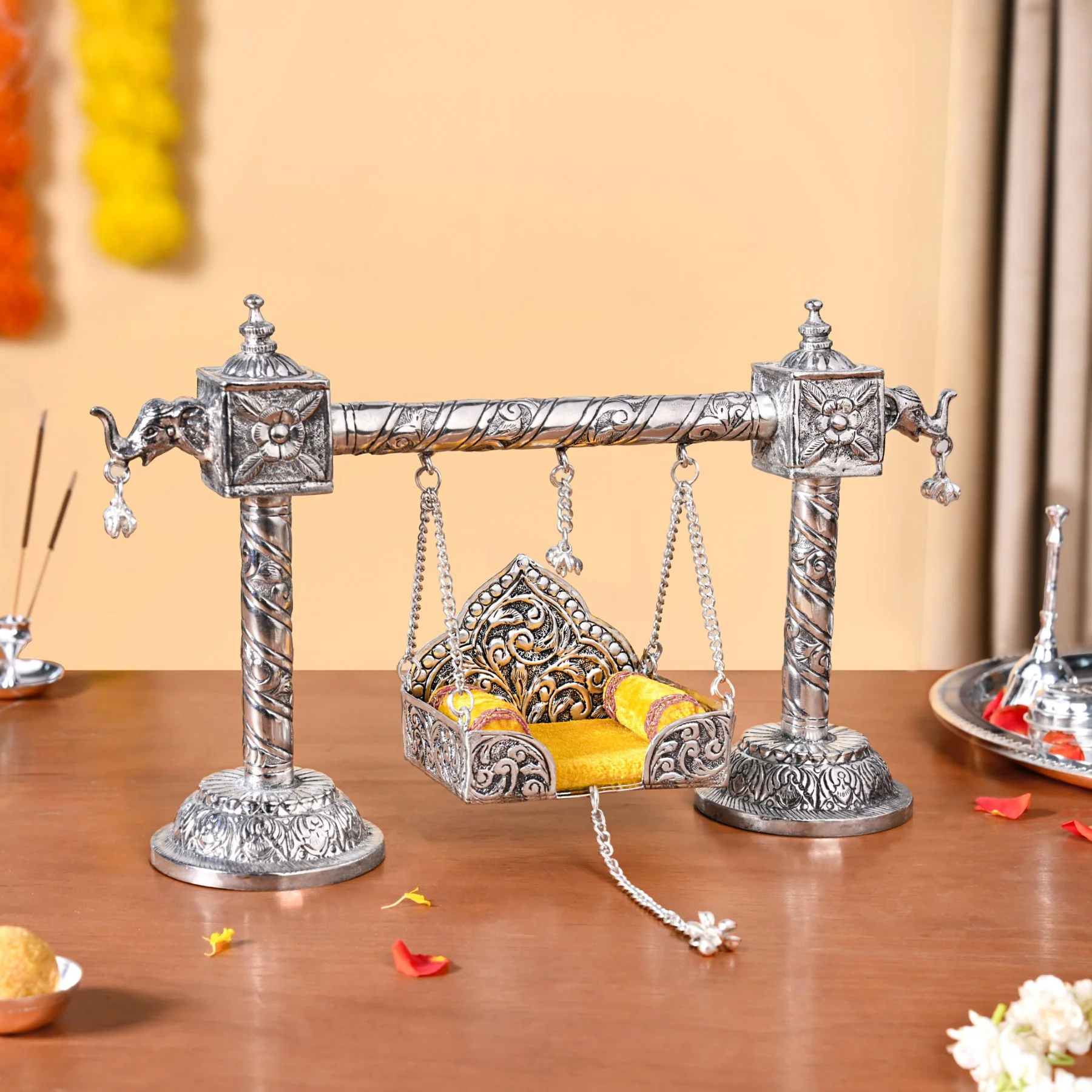 Silver Jhula For Laddu Gopal