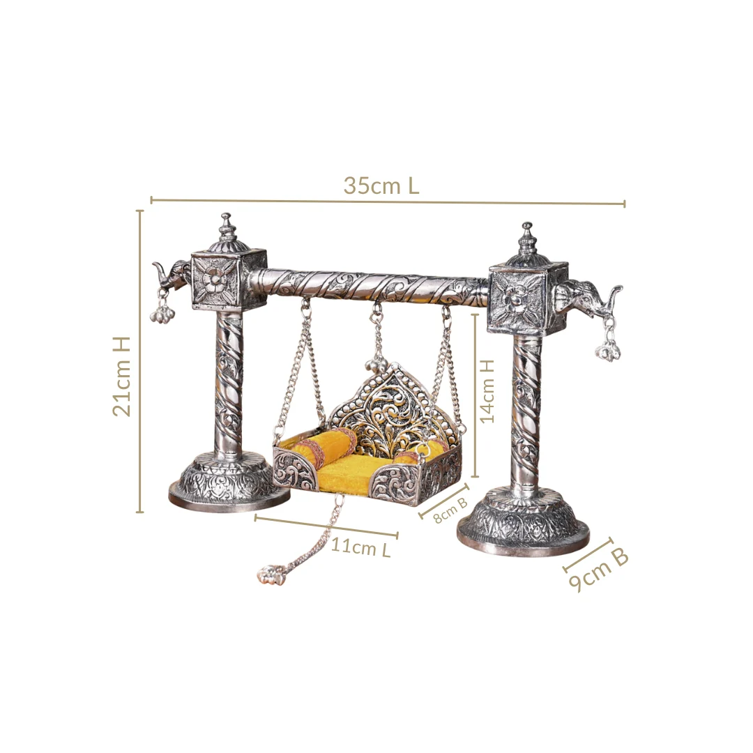 Silver Jhula For Laddu Gopal - Image 3