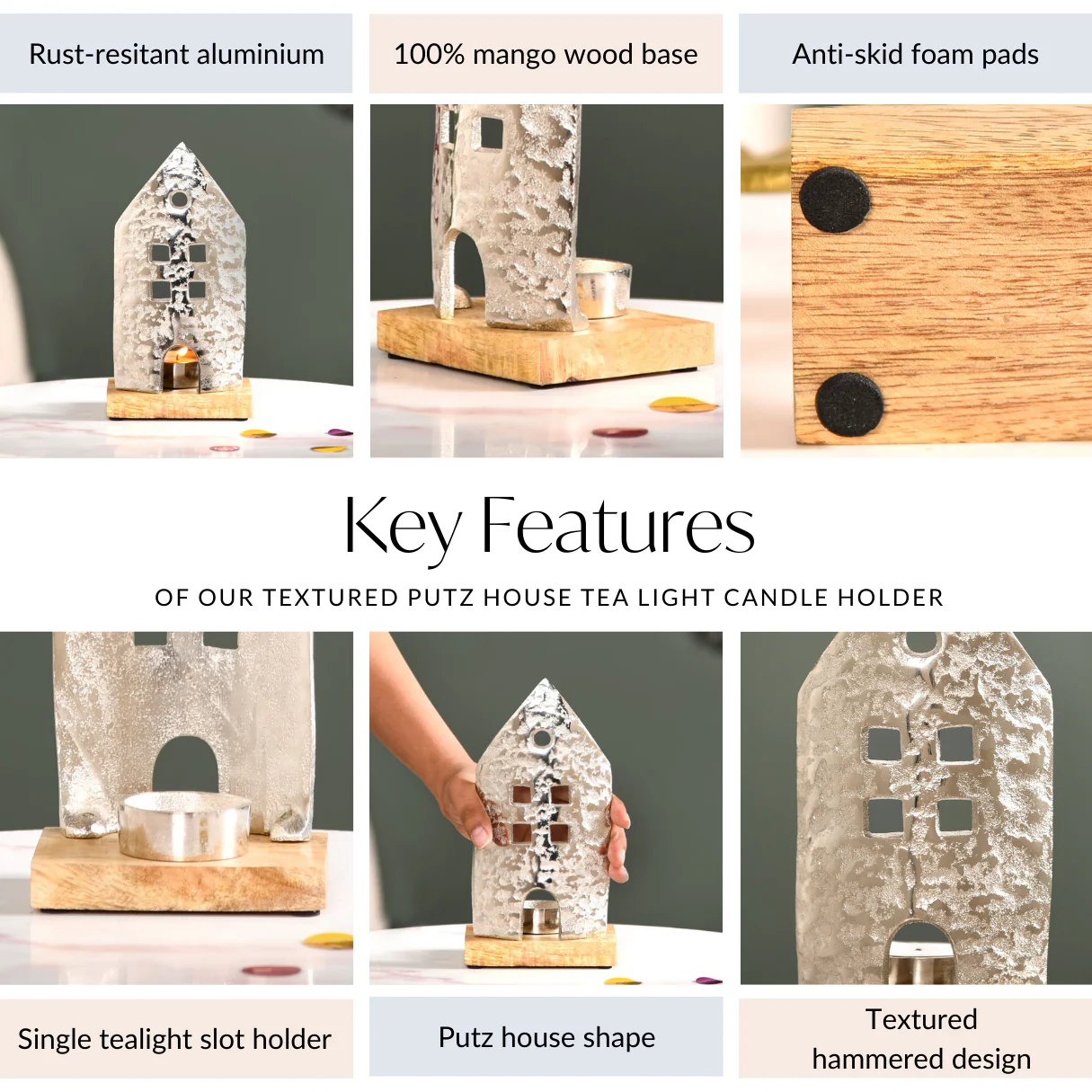 Silver Sea House Tea Light Candle Holder - Image 5