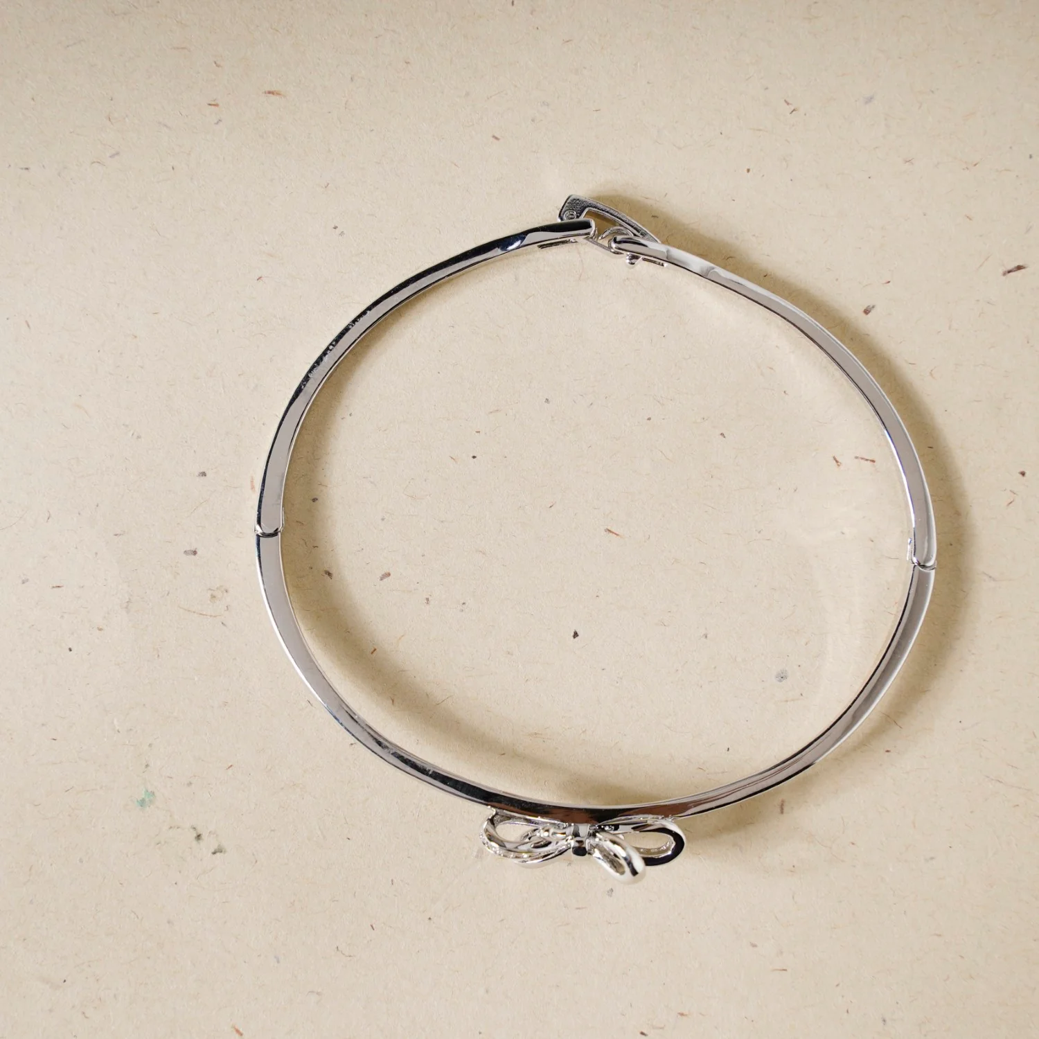 Silver Stone Studded Bow Bracelet - Image 7