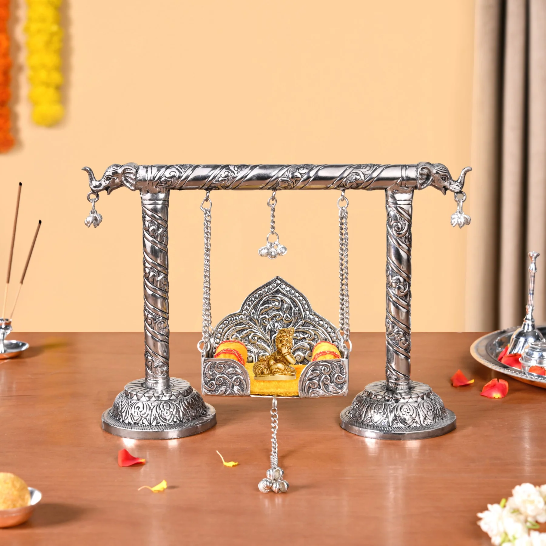 Silver Swing For Laddu Gopala - Image 9