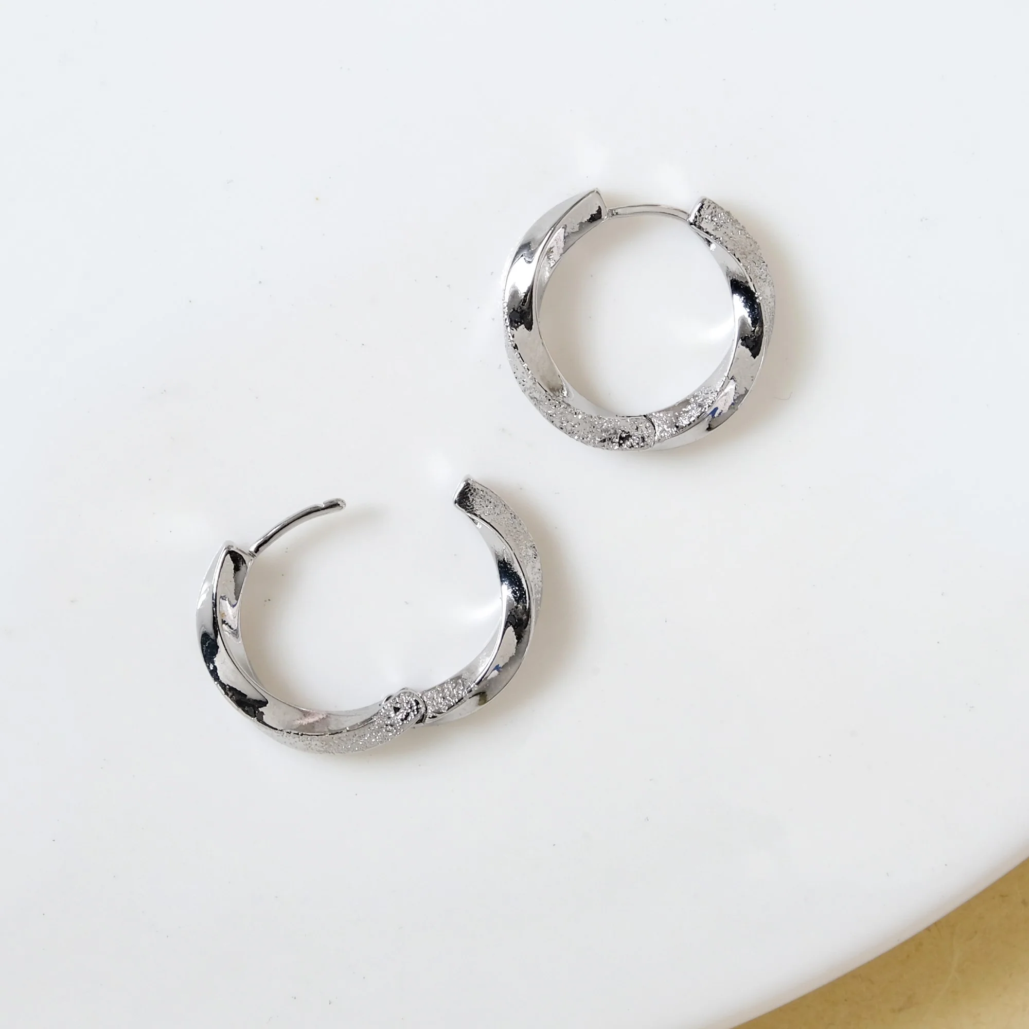 Silver Swirl Hoops - Image 2