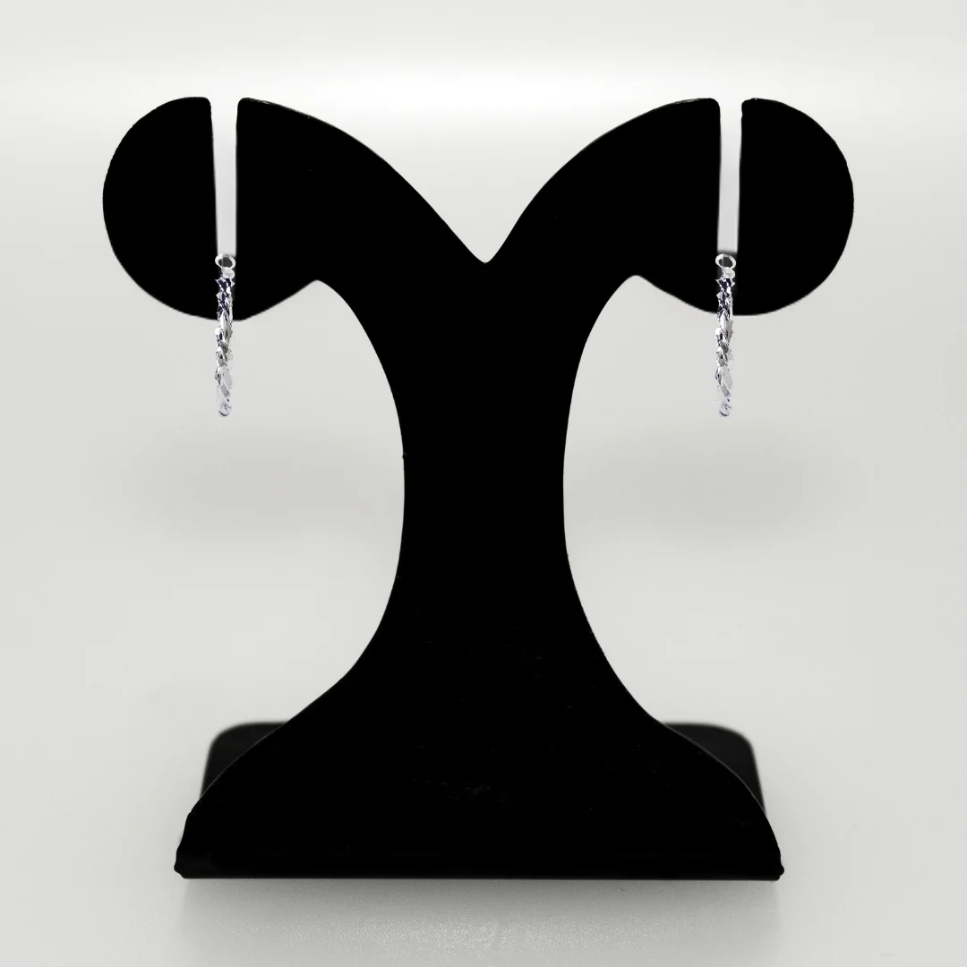 Silver Swirl Metallic Hoops - Image 6