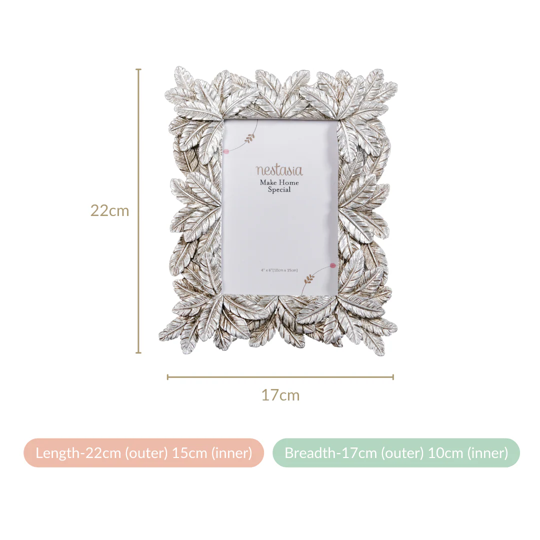 Silver Tropical Palm Photo Frame Small 8.5"x6.5" - Image 7