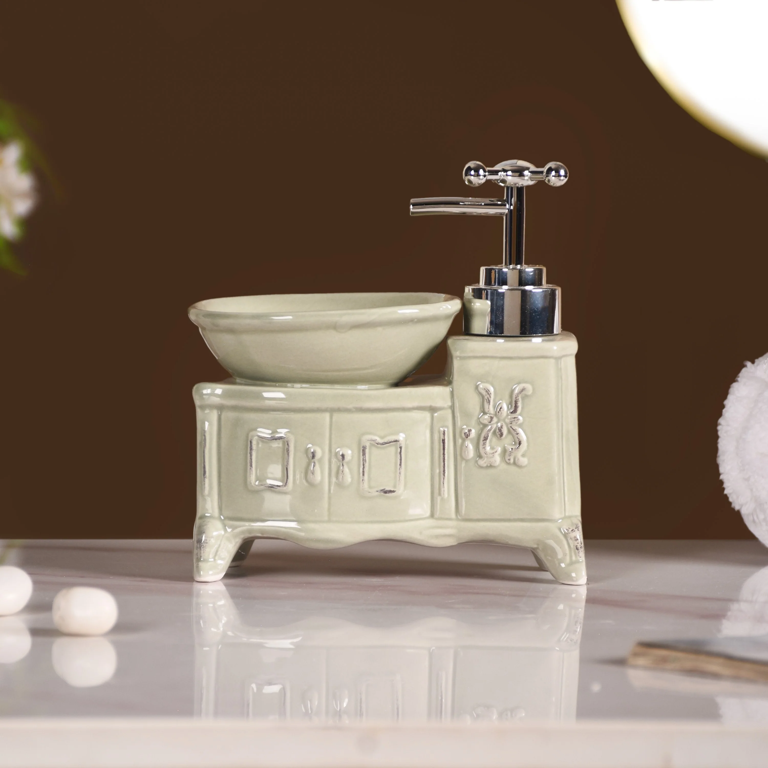 Sink Design Ceramic Liquid Dispenser Grey