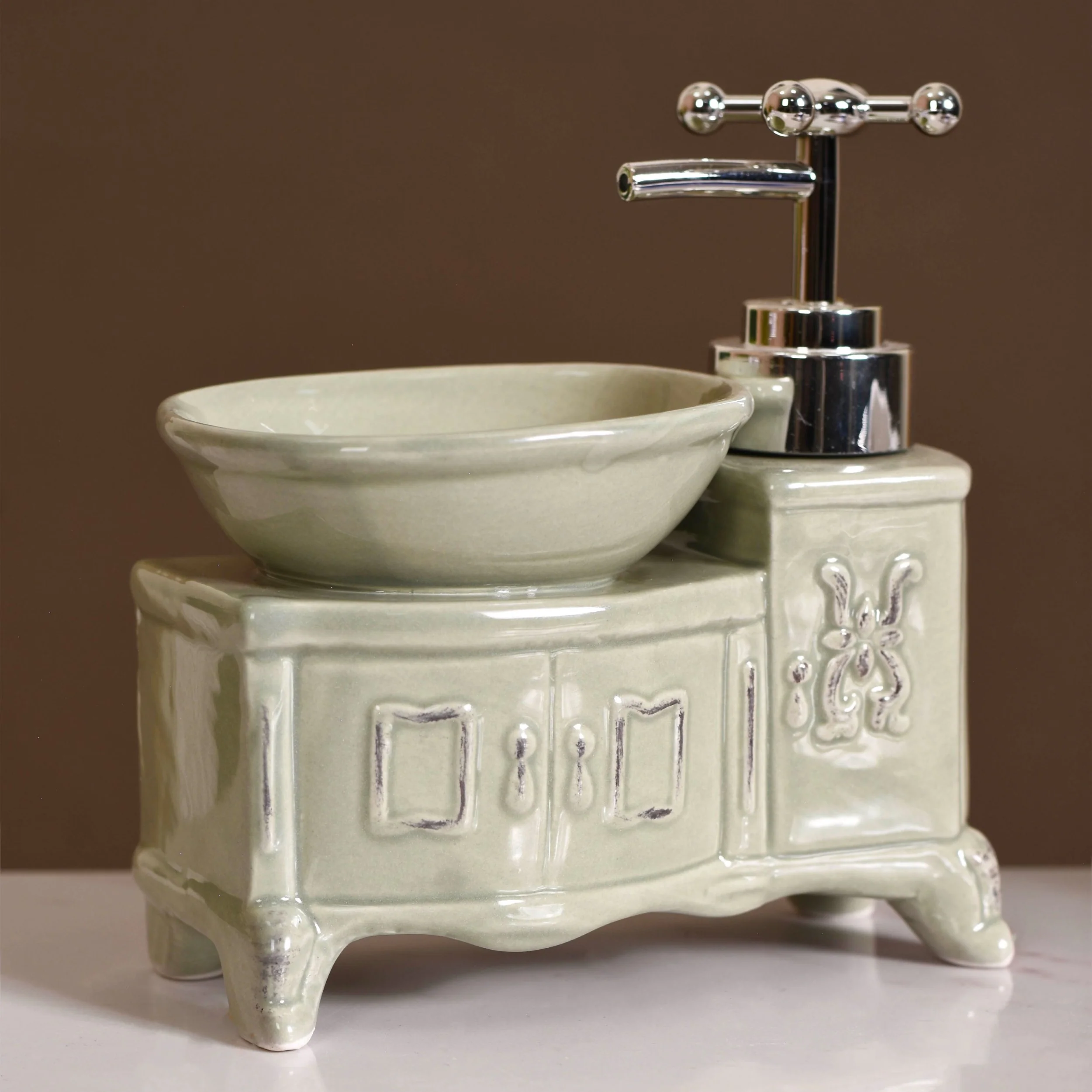 Sink Design Ceramic Liquid Dispenser Grey - Image 2