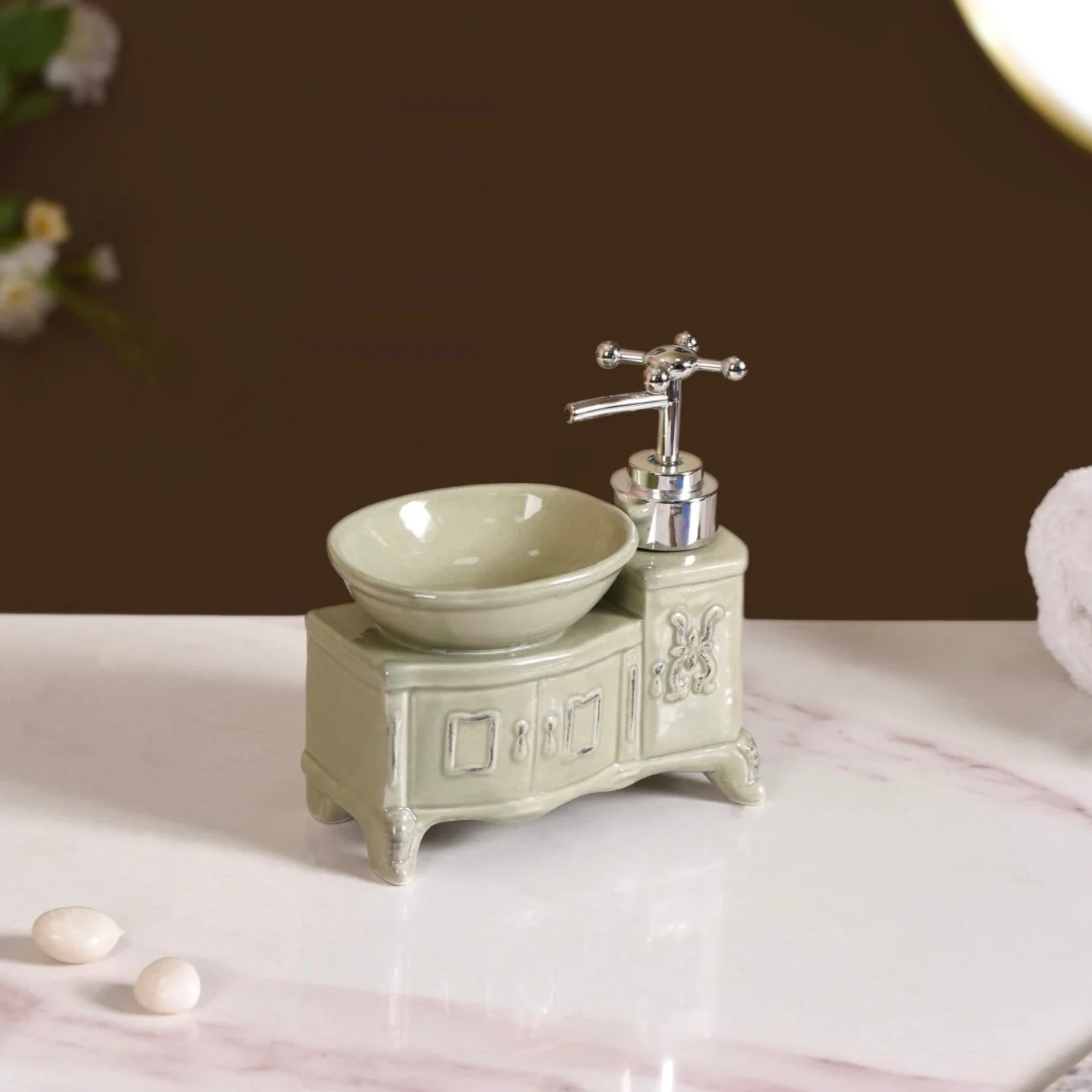 Sink Design Ceramic Liquid Dispenser Grey - Image 3