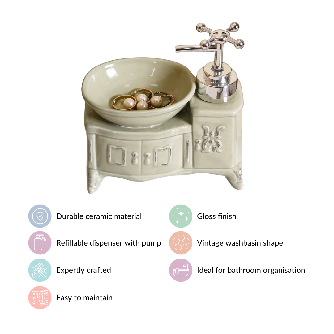 Sink Design Ceramic Liquid Dispenser Grey - Image 6