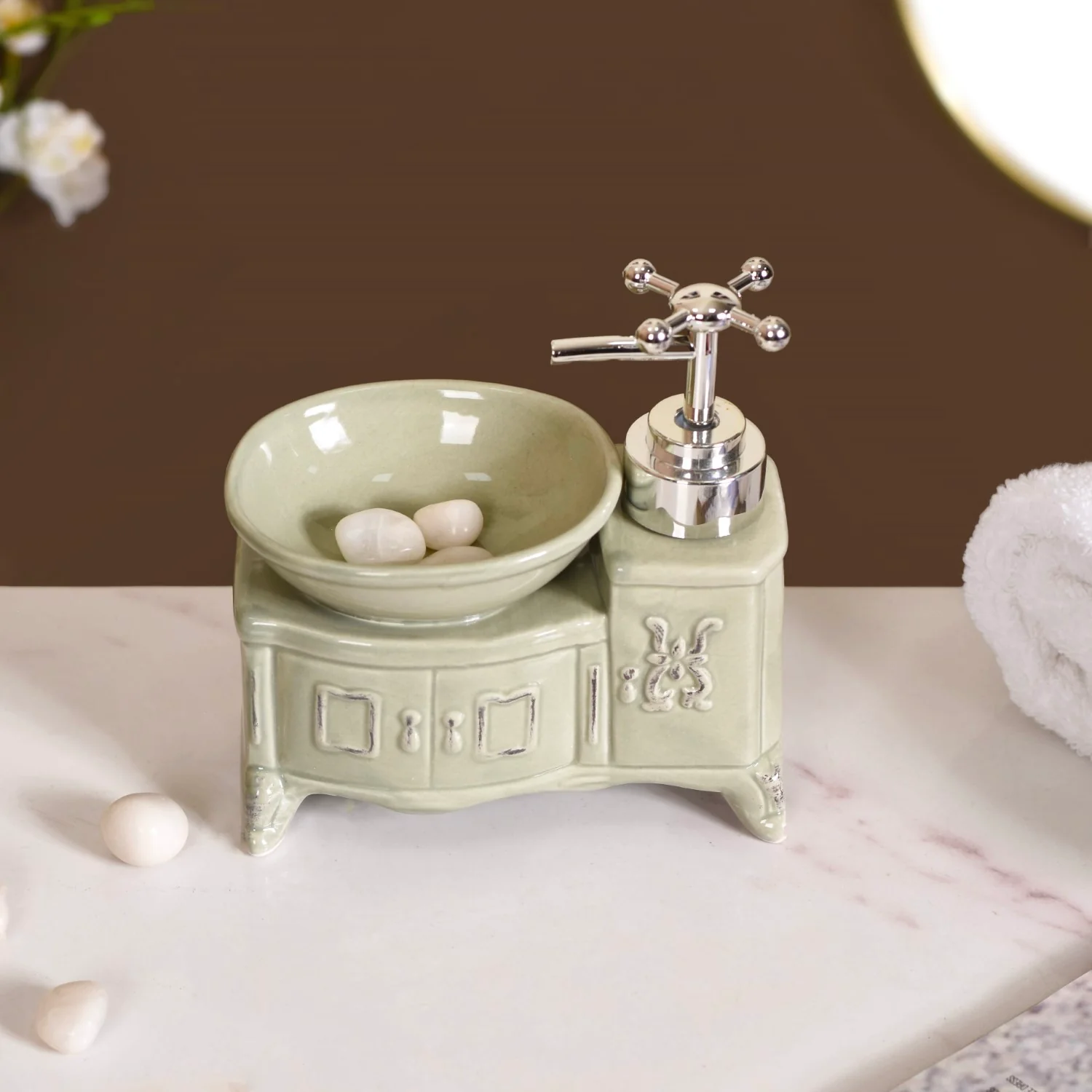 Sink Design Ceramic Liquid Dispenser Grey - Image 9