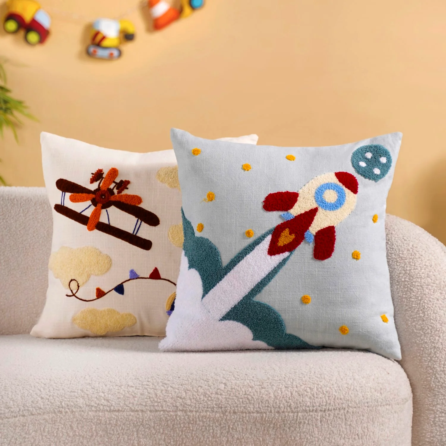 Sky Wanderer Kids Room Cushion Cover Set Of 2 40x40cm
