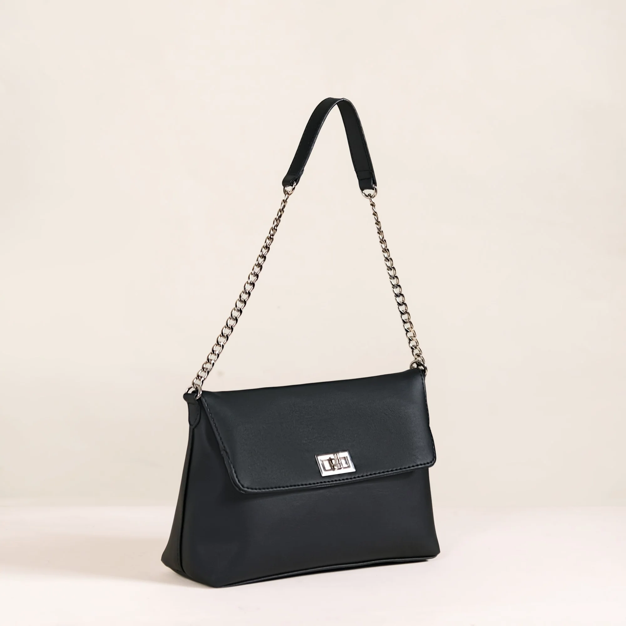 Sleek Black Shoulder Bag For Women - Image 10