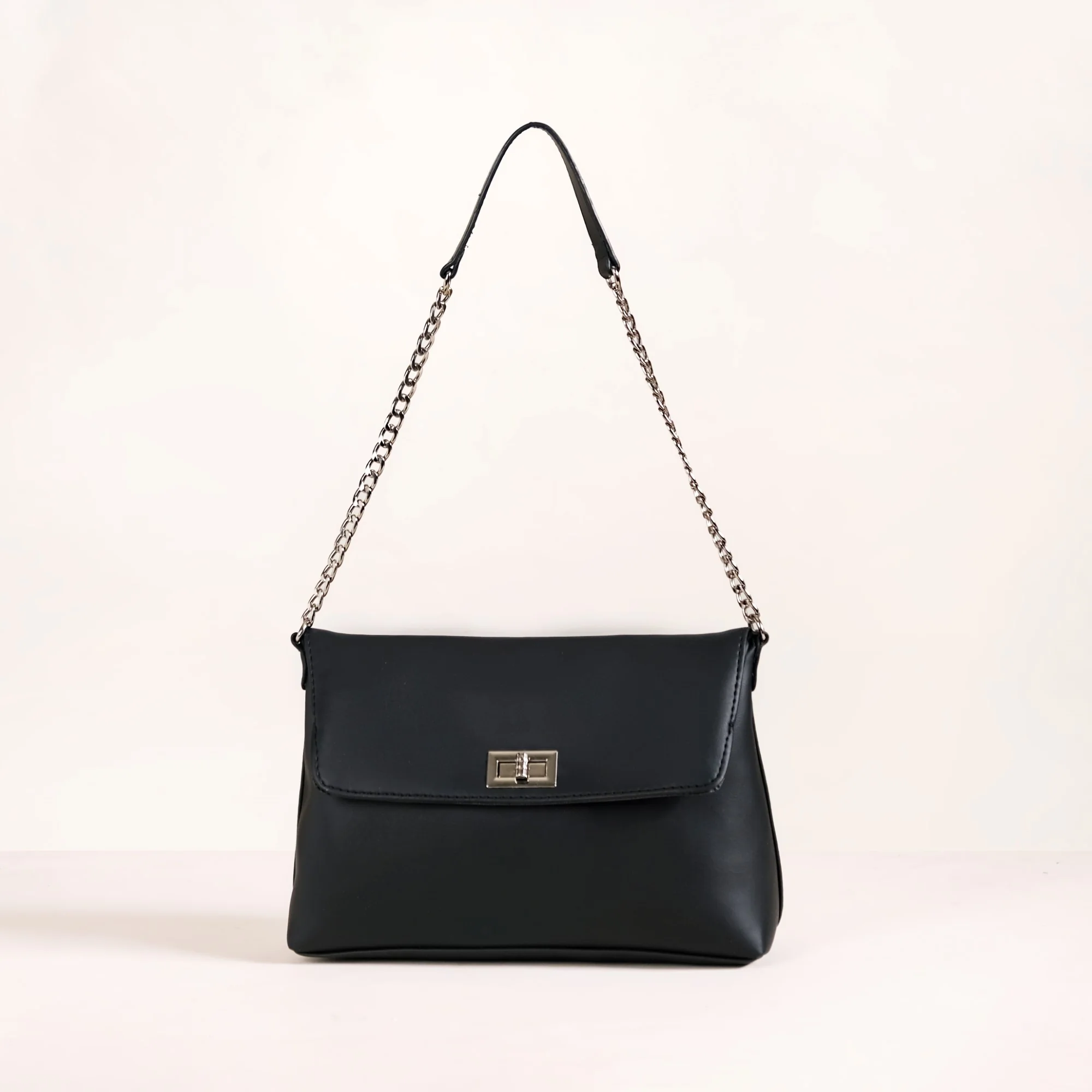 Sleek Black Shoulder Bag For Women - Image 9