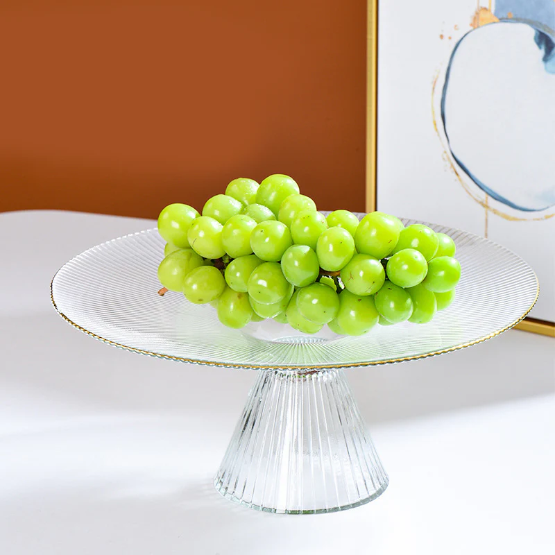 Sleek Glass Cake Stand 13 inch