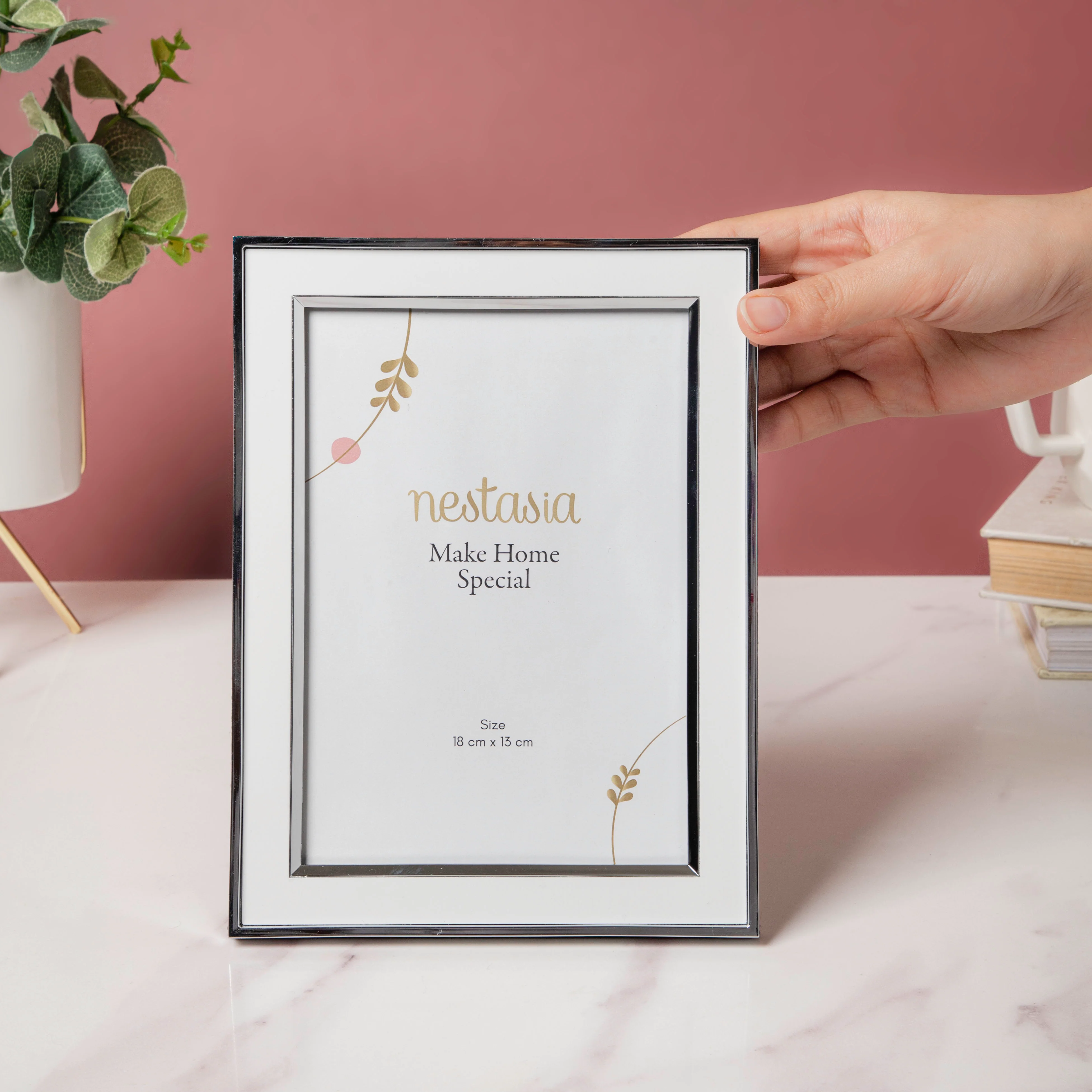 Sleek White Photo Frame 8 Inch - Image 2