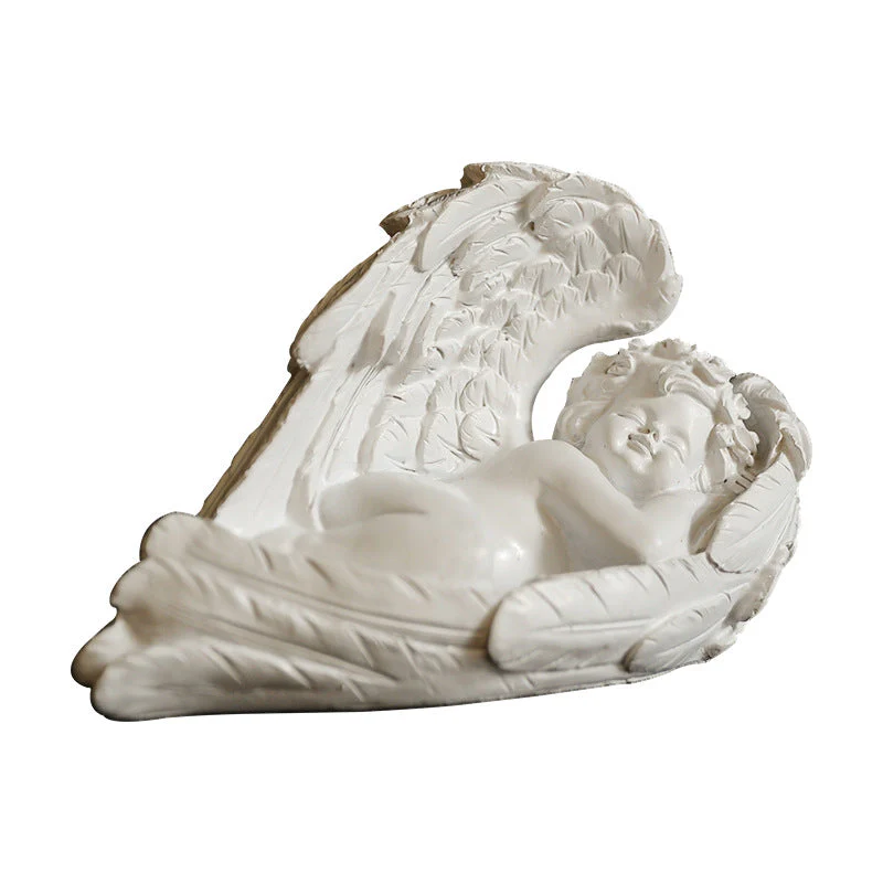 Sleeping Angel Statue White - Image 8