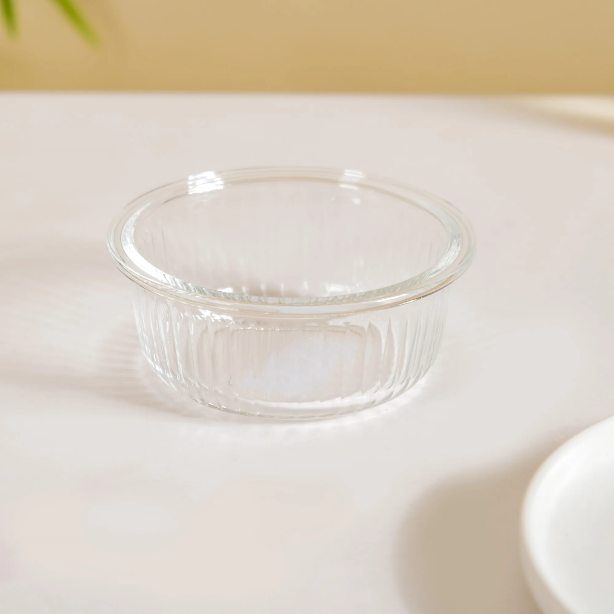 Small Airtight Glass Storage Containers Set Of 2 Fluted 400ml - Image 10
