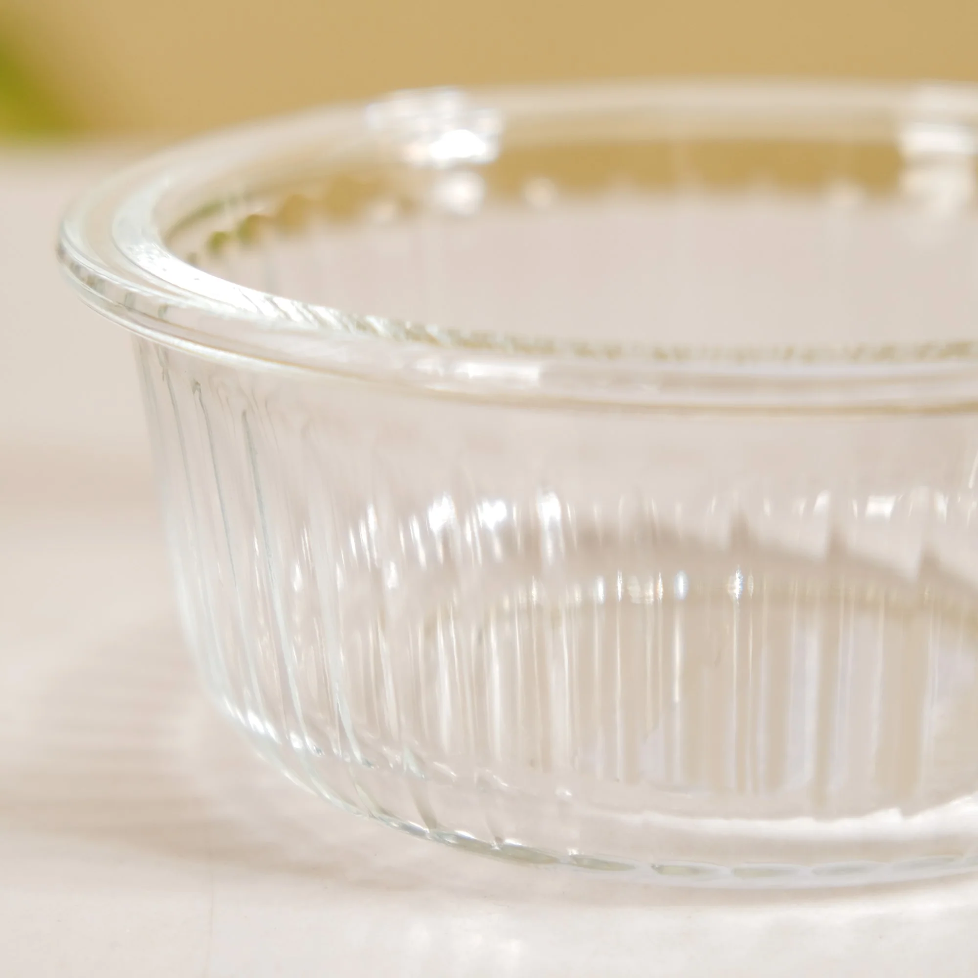 Small Airtight Glass Storage Containers Set Of 2 Fluted 400ml - Image 9