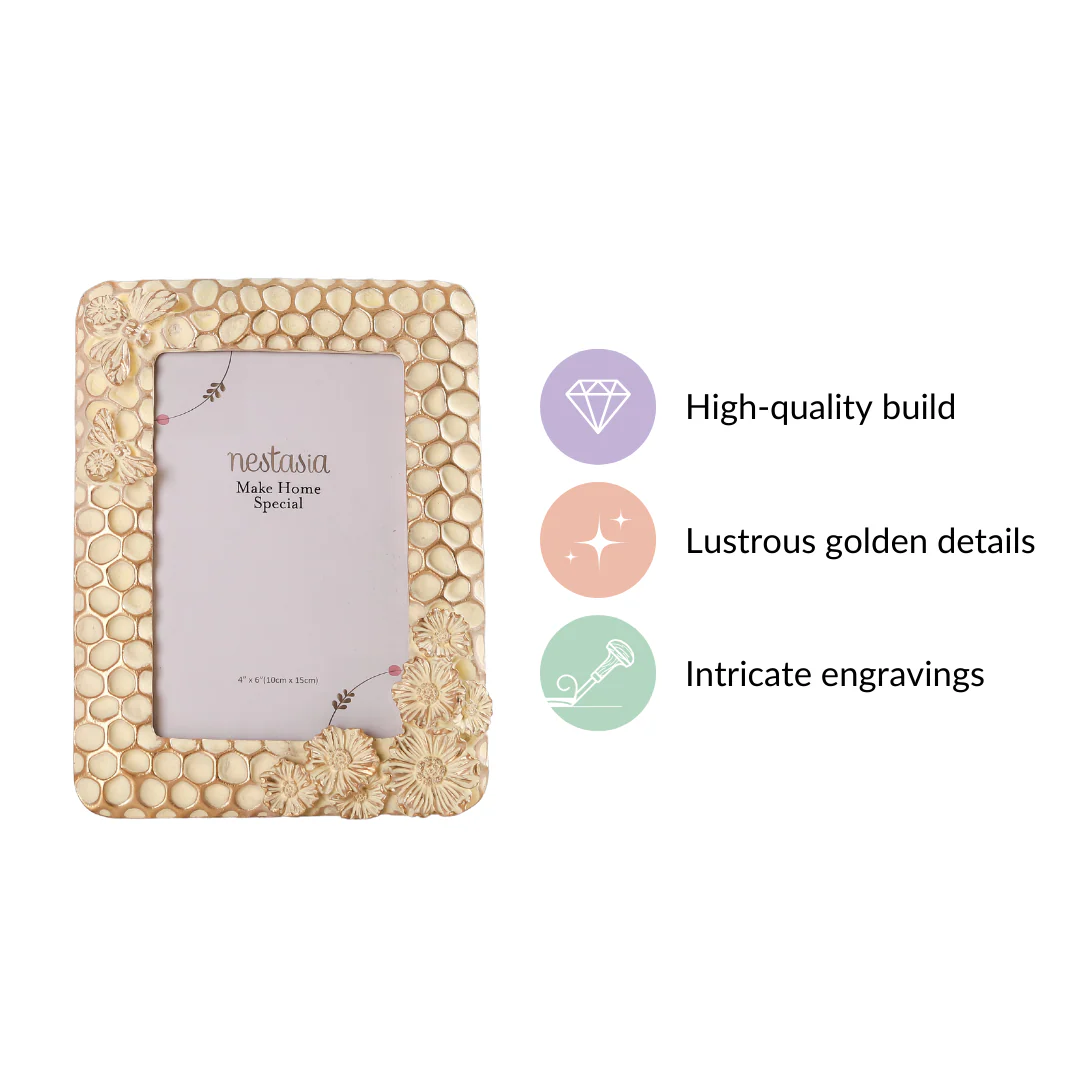 Small Honey Bee Gold Frame 7.5"x6" - Image 3
