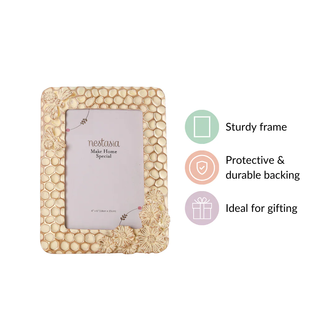 Small Honey Bee Gold Frame 7.5"x6" - Image 4