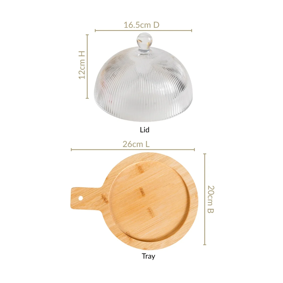 Small Serving Platter With Cloche 16cm - Image 4