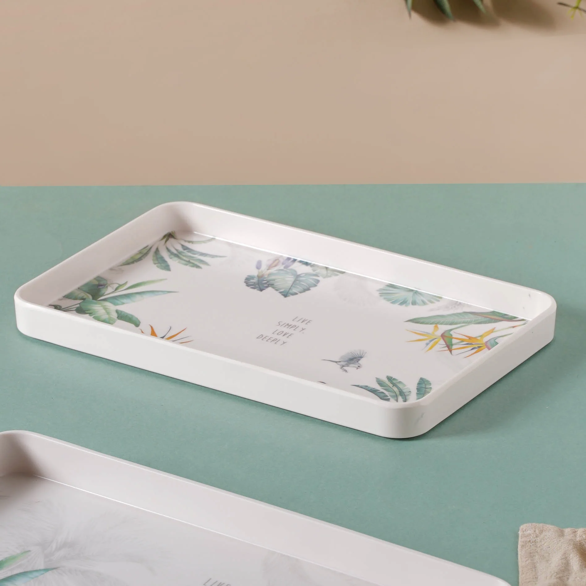 Small Tray With Green Leaves - Image 6