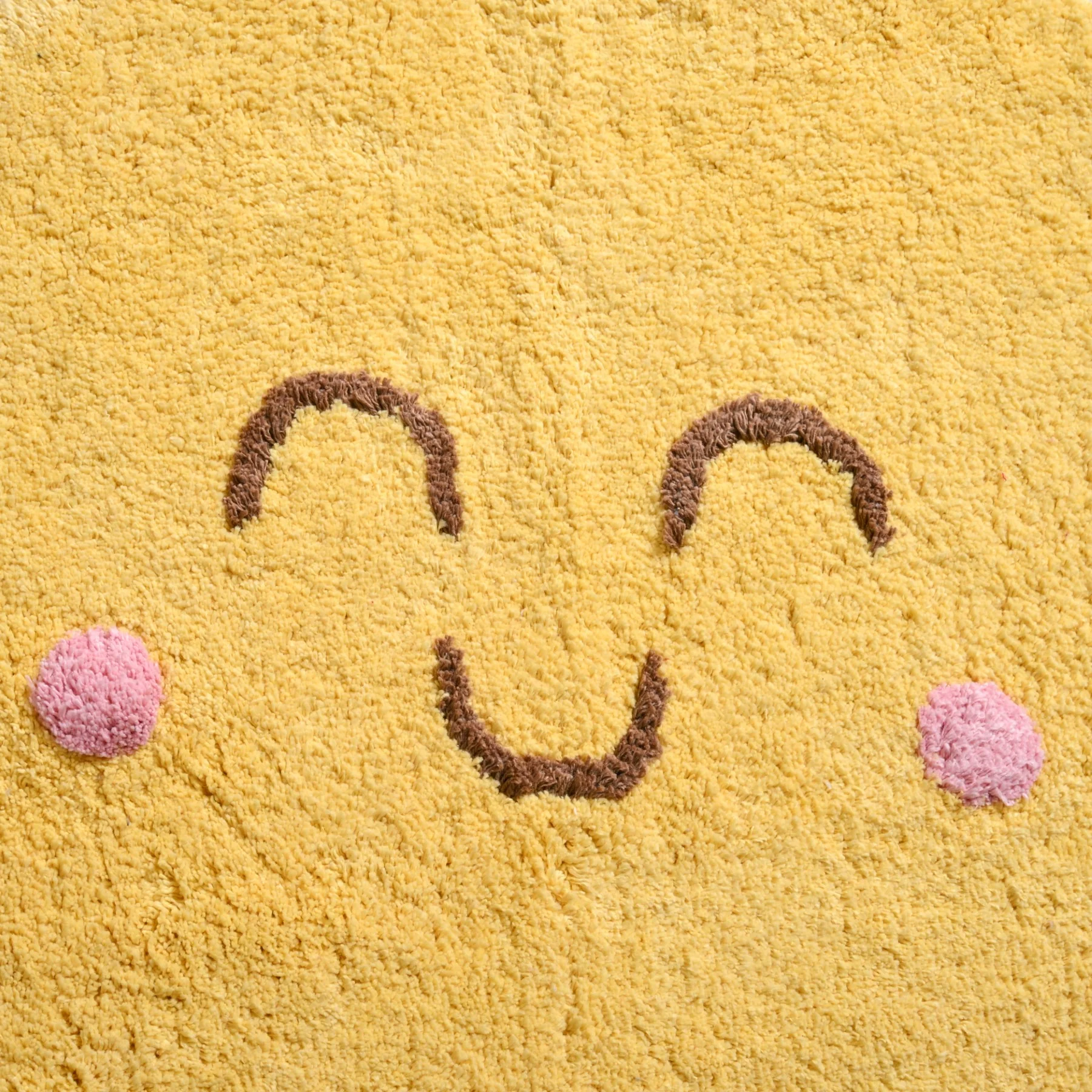 Smiley Sunshine Cotton Anti Slip Round Floor Mat 73cm - Image 4