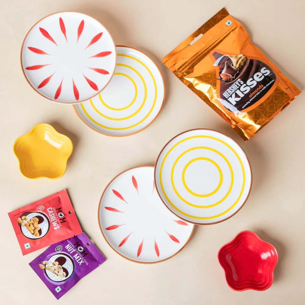 Snack-n-dip Plate And Bowl Festive Hamper Set Of 9 - Image 2