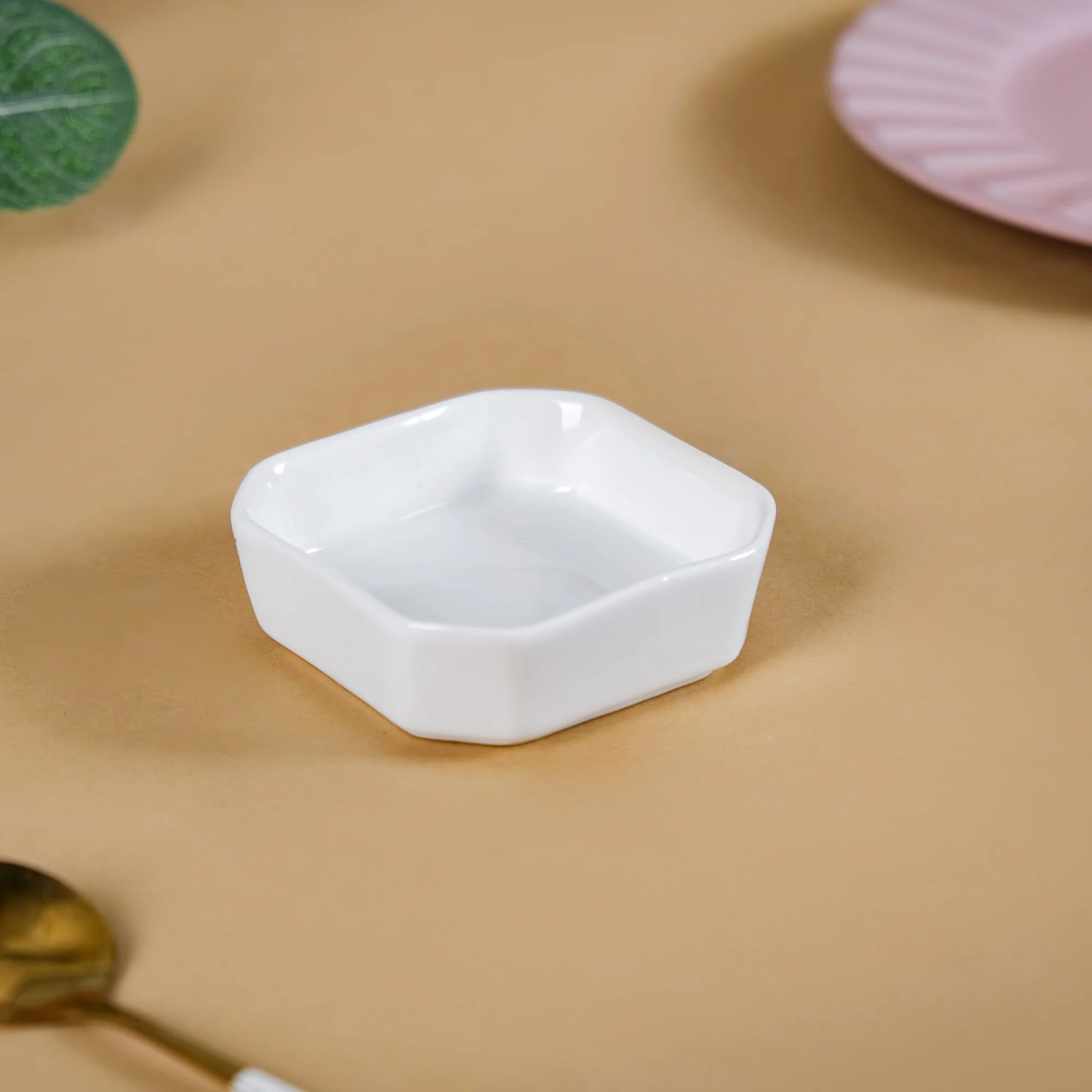Snack Time Ceramic Dip Bowl White 50 ml Set Of 4 - Image 3