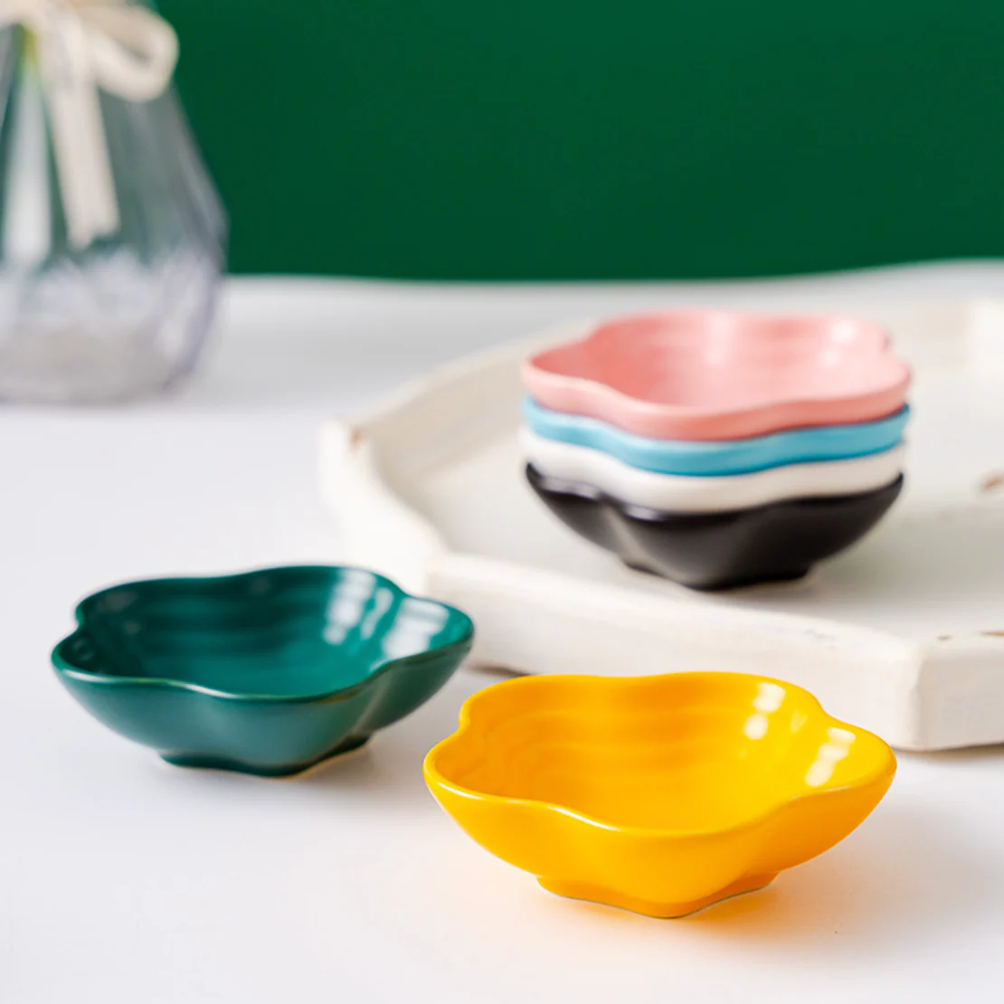 Snow White Floral Dip Bowl - Image 5