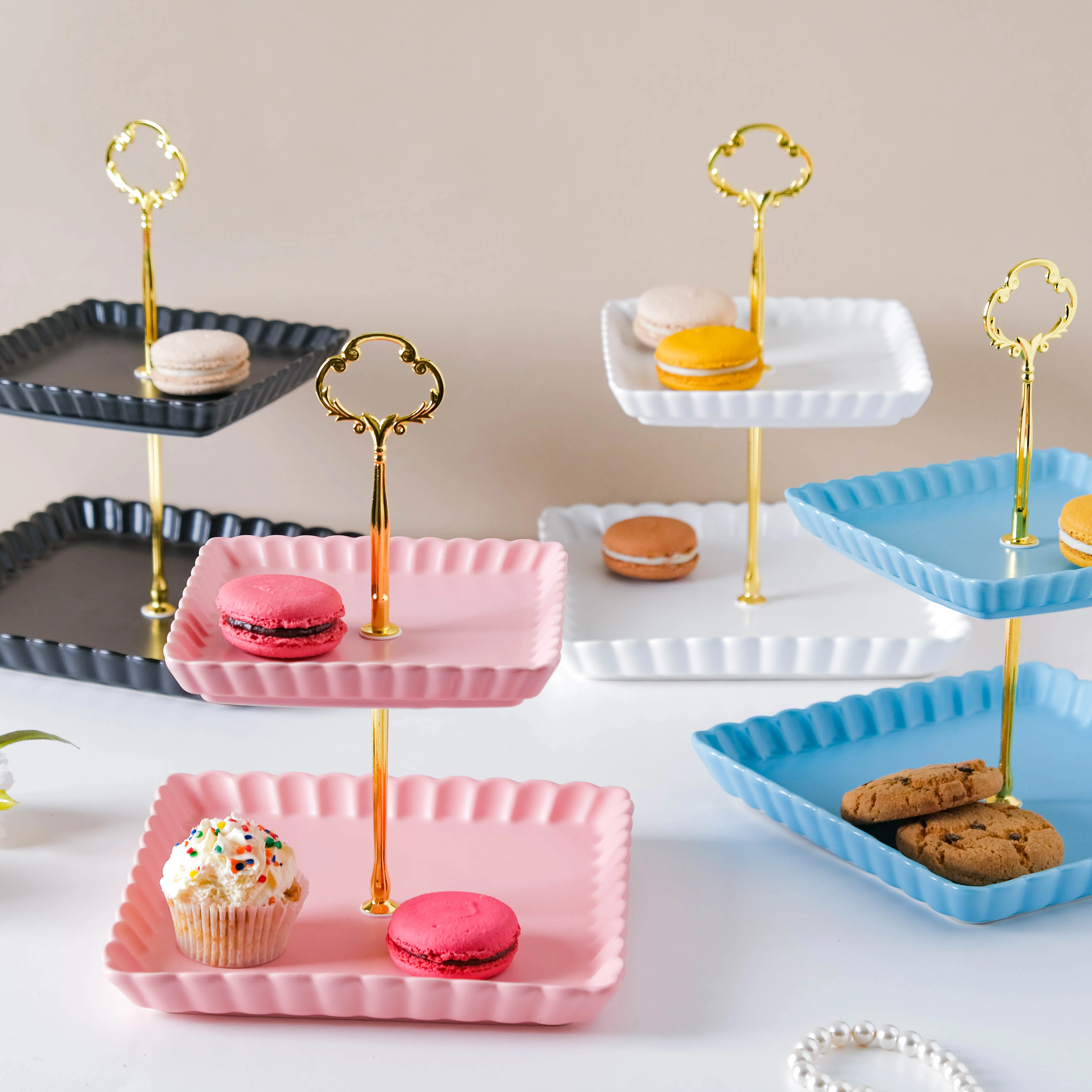 Snow White Square 2-tier Cupcake Stand - Image 8