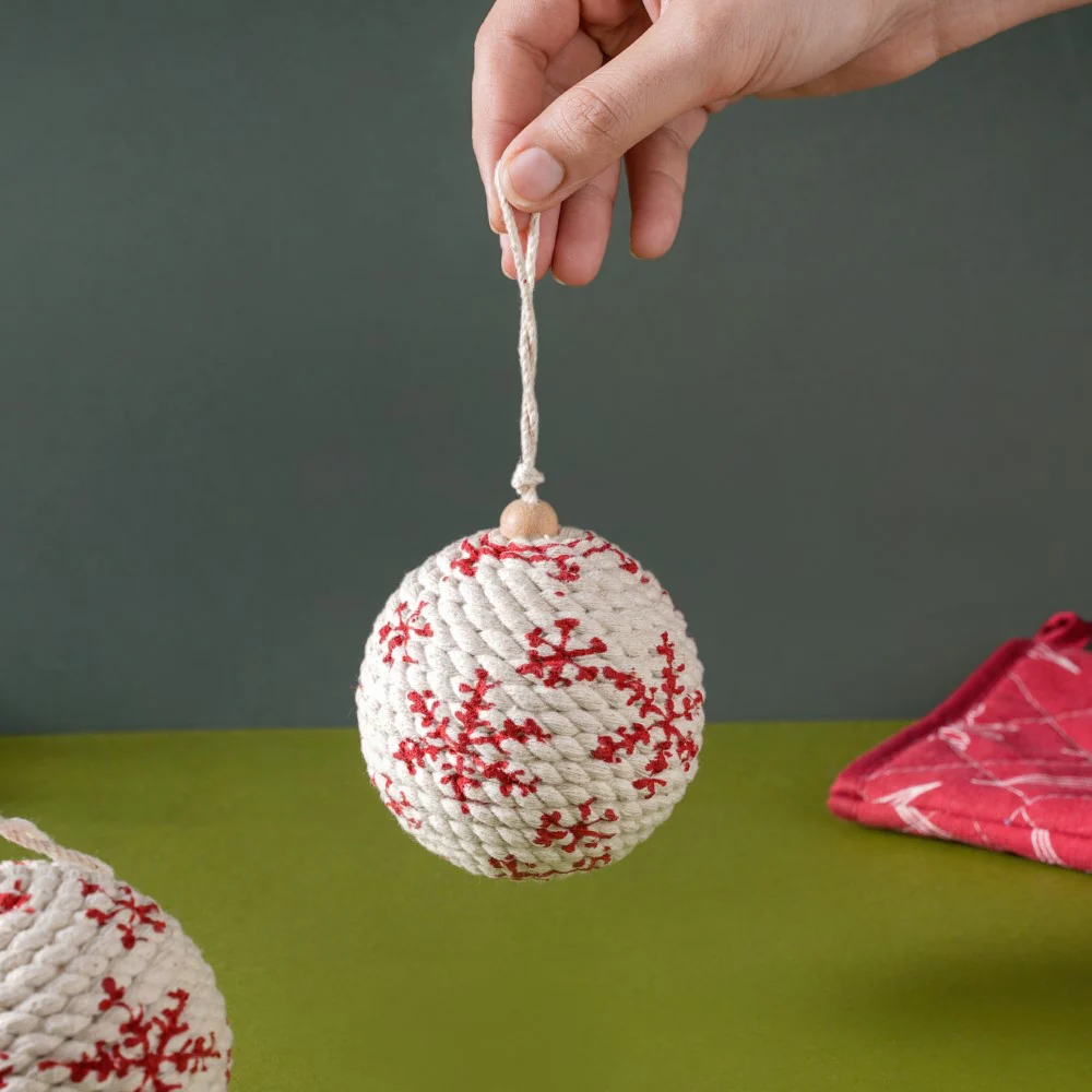 Snowflake Christmas Hanging Ornament Set Of 2 - Image 4