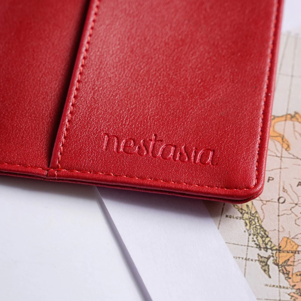 Snowman Embroidered Passport Cover Red - Image 9